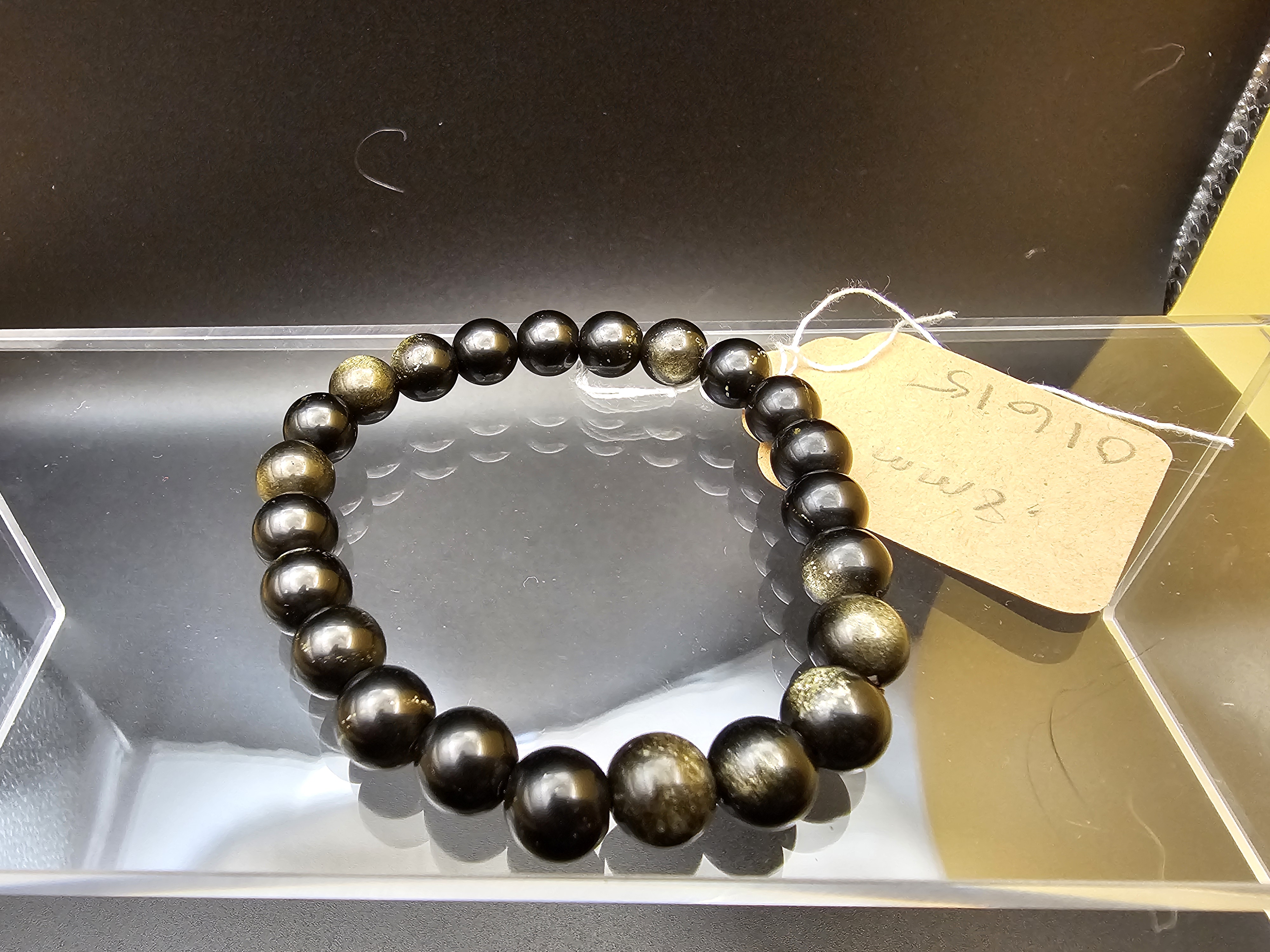 8mm Flashy Golden Obsidian bracelet