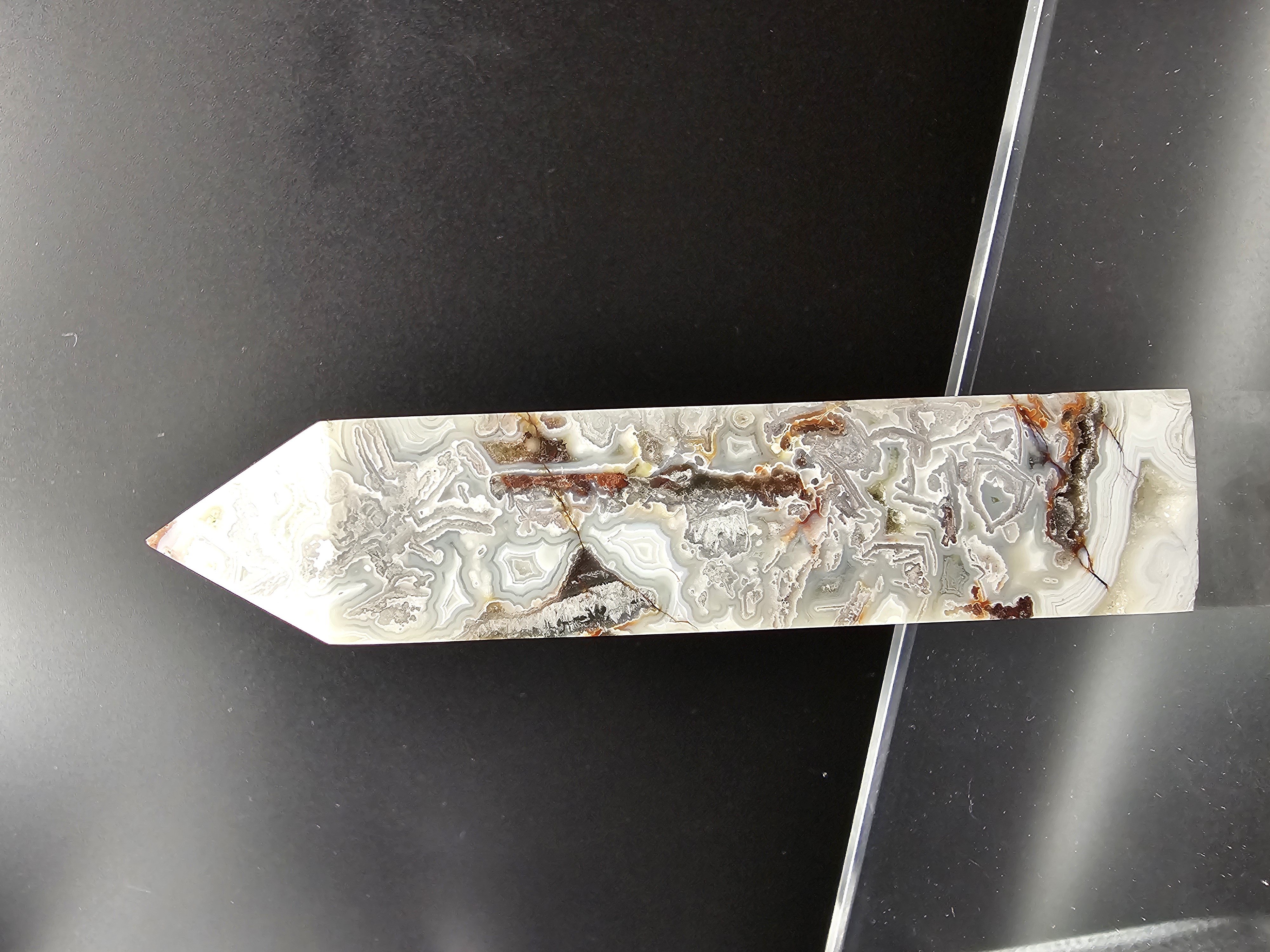 Highly Detailed Crazy Lace Agate Tower