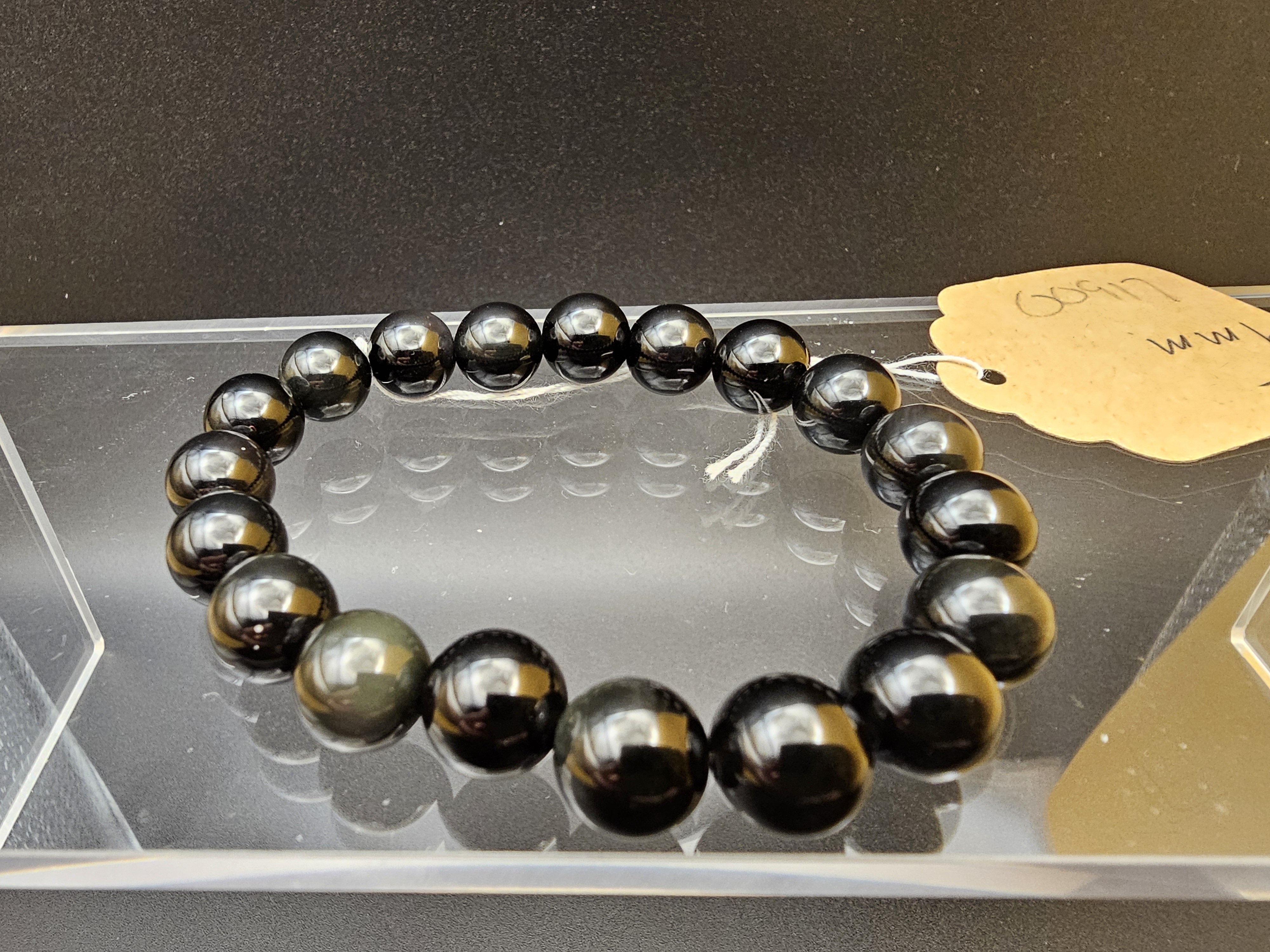 8mm Great Flash Rainbow Obsidian bracelet