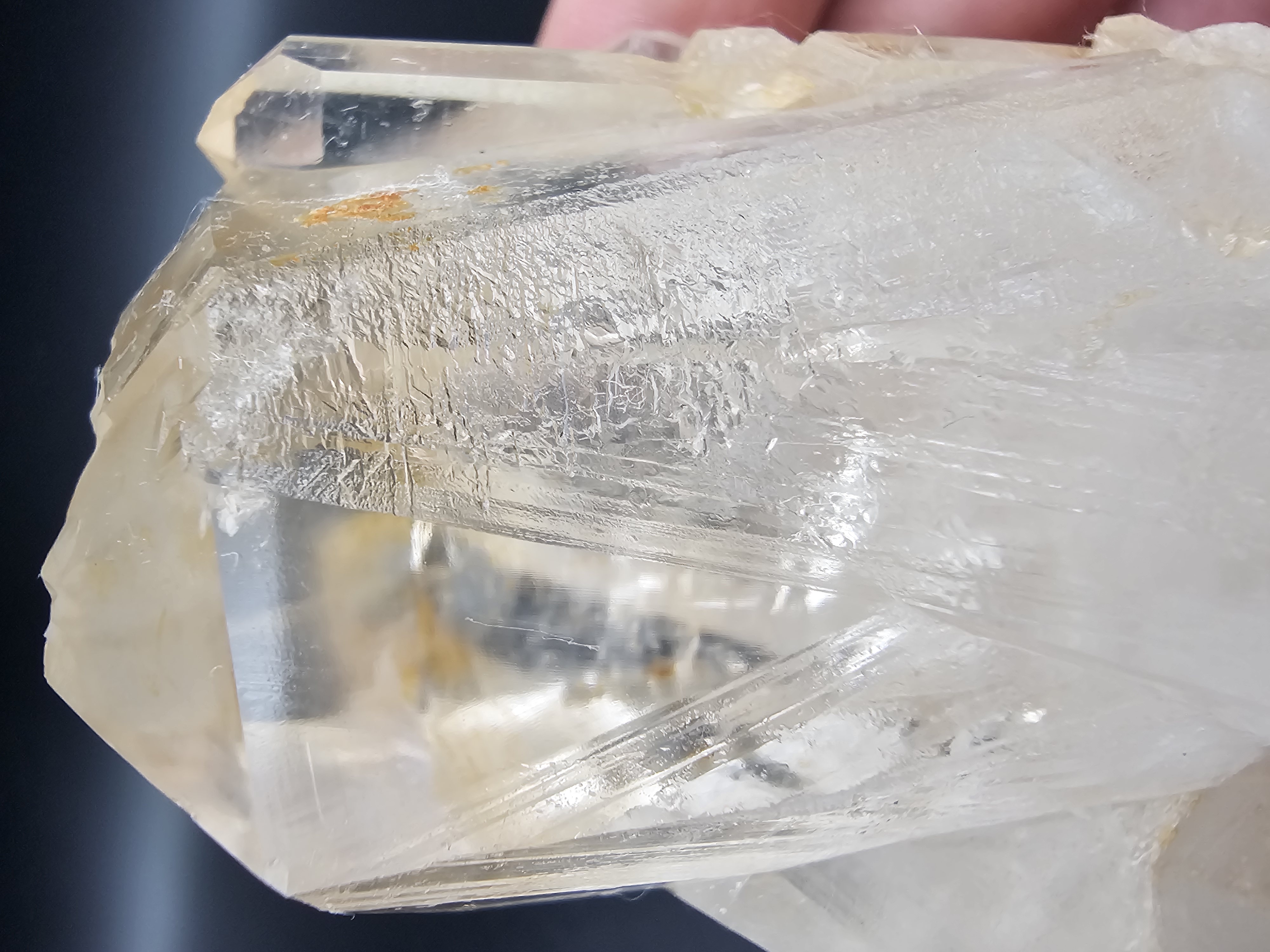 Highly detailed, super clear Pineapple Citrine Quartz Cluster