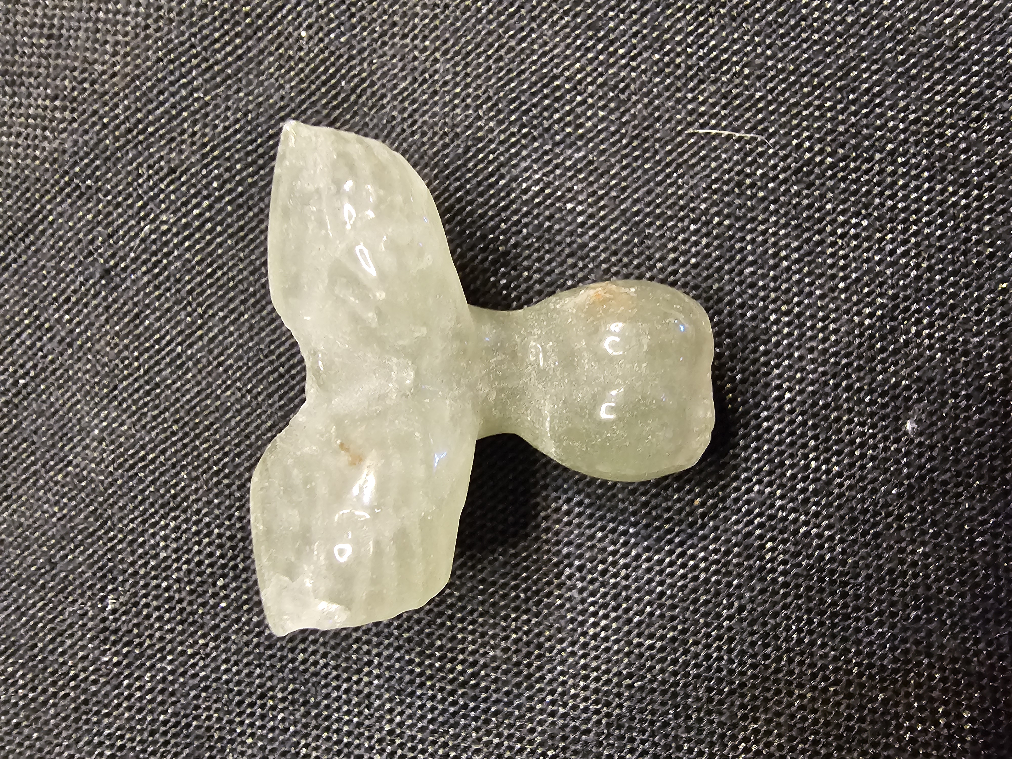 Clear quartz miniature Faery lady body carving