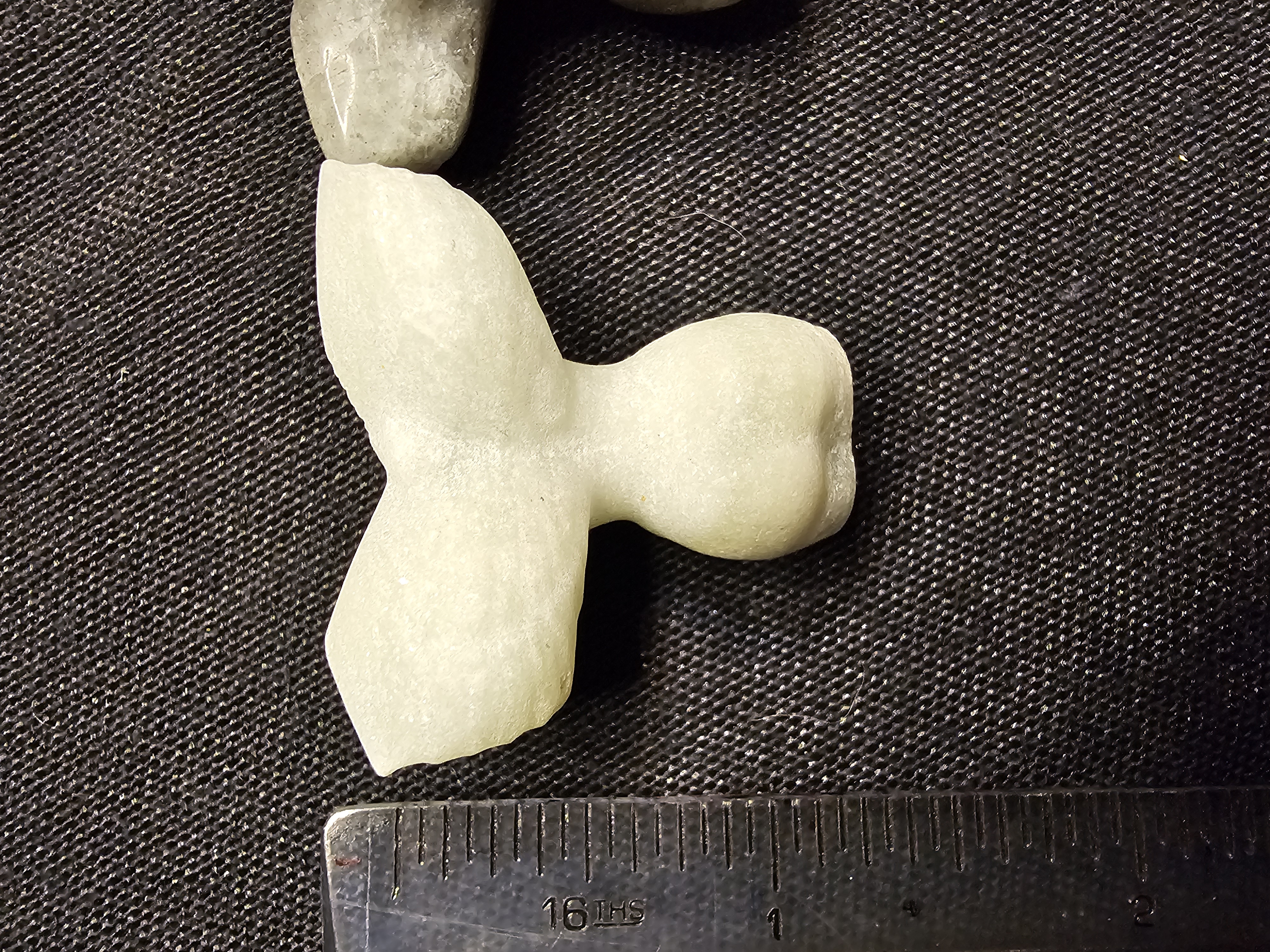 White Jade miniature Faery lady body carving