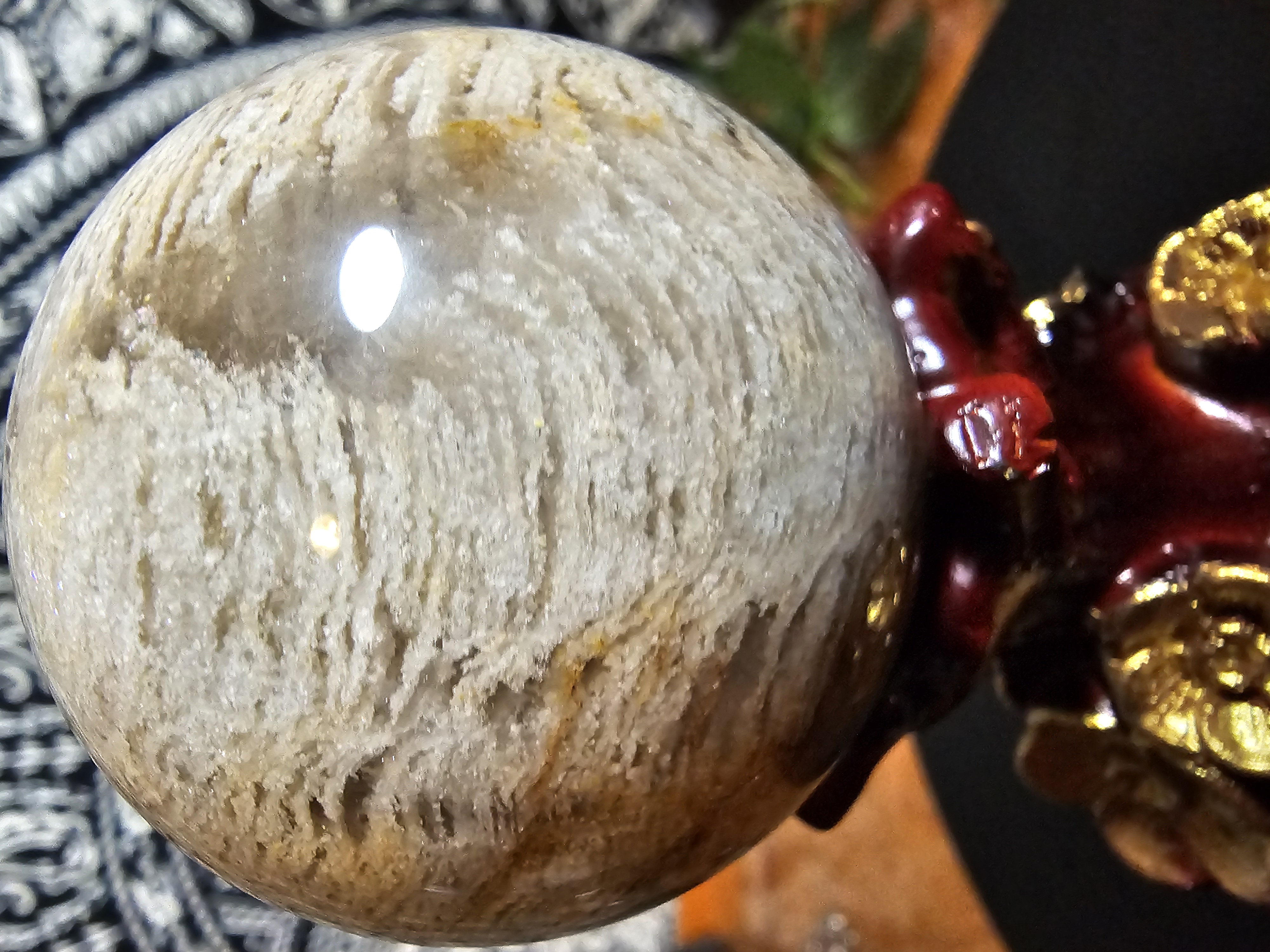 Thousand Layer Garden Quartz Sphere