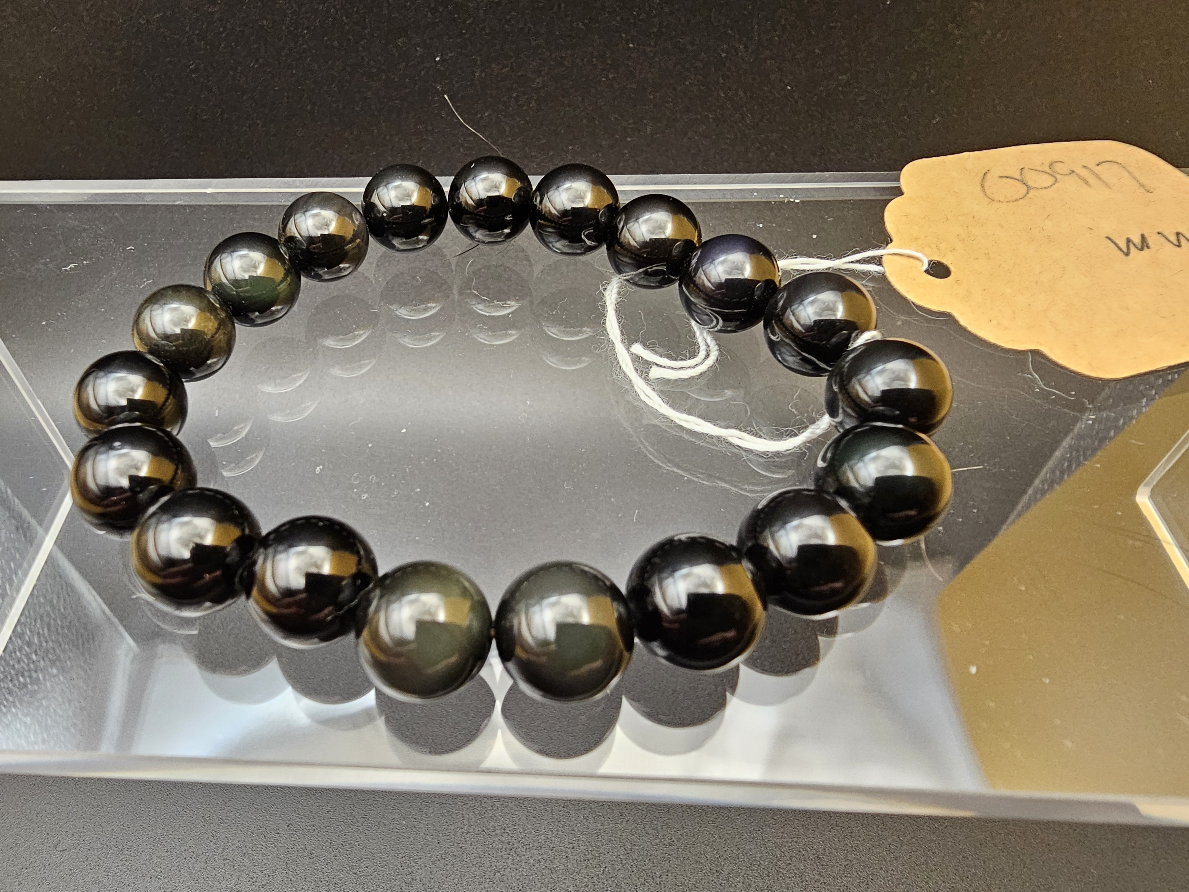 8mm Great Flash Rainbow Obsidian bracelet