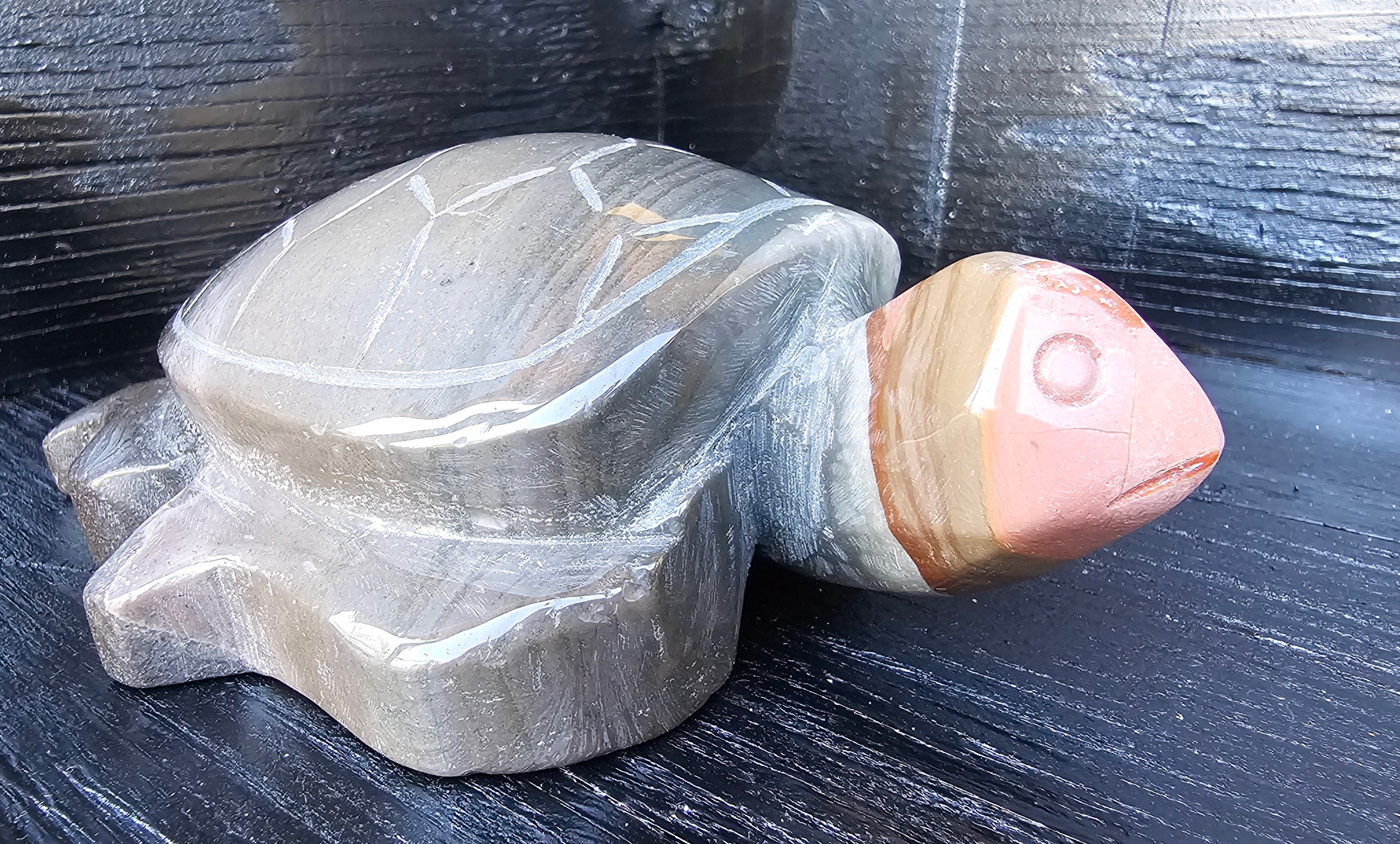 Very heavy Polychrome Jasper Sea turtle.