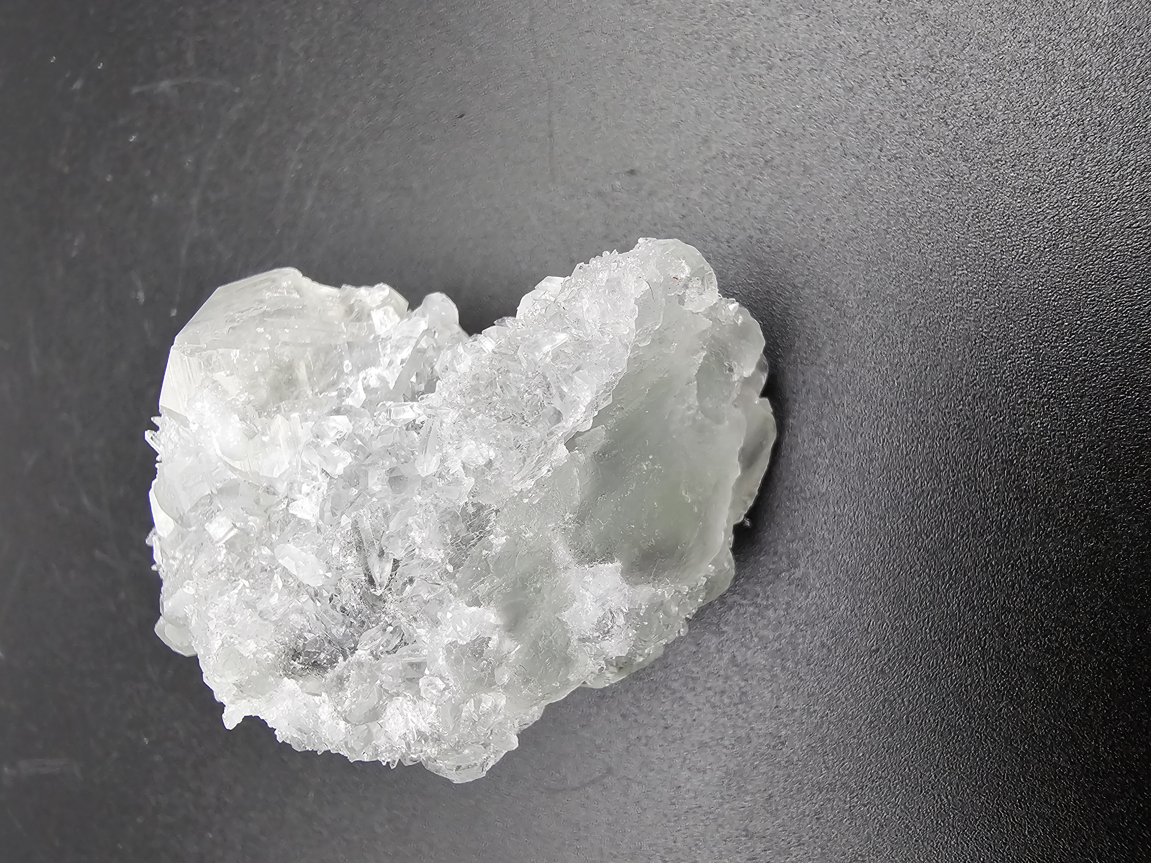 Rare and Stunning Clear Fluorite, Quartz and Hematite