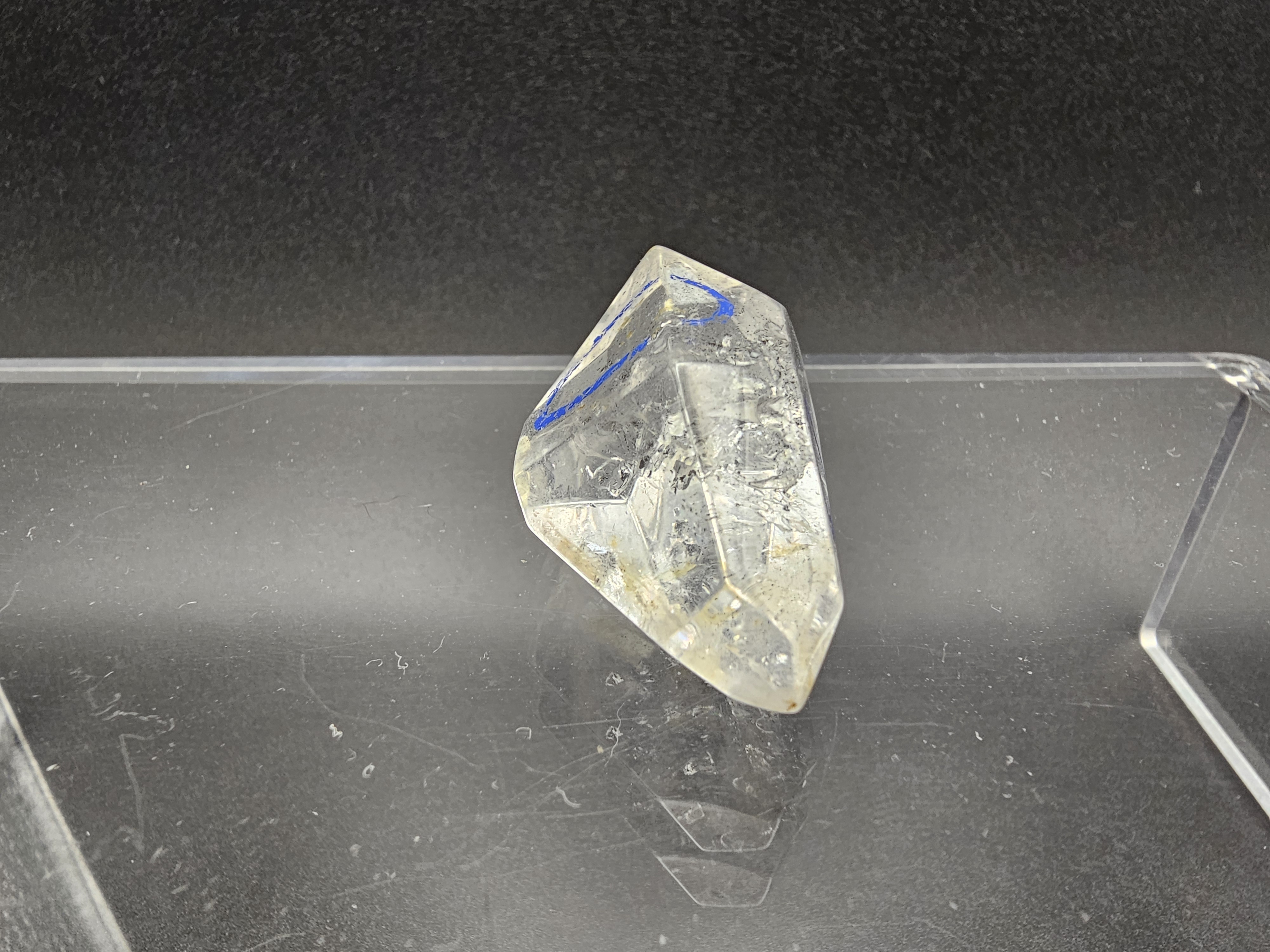 High Quality Polished Enhydro DOUBLE With Black Inclusion That Moves!