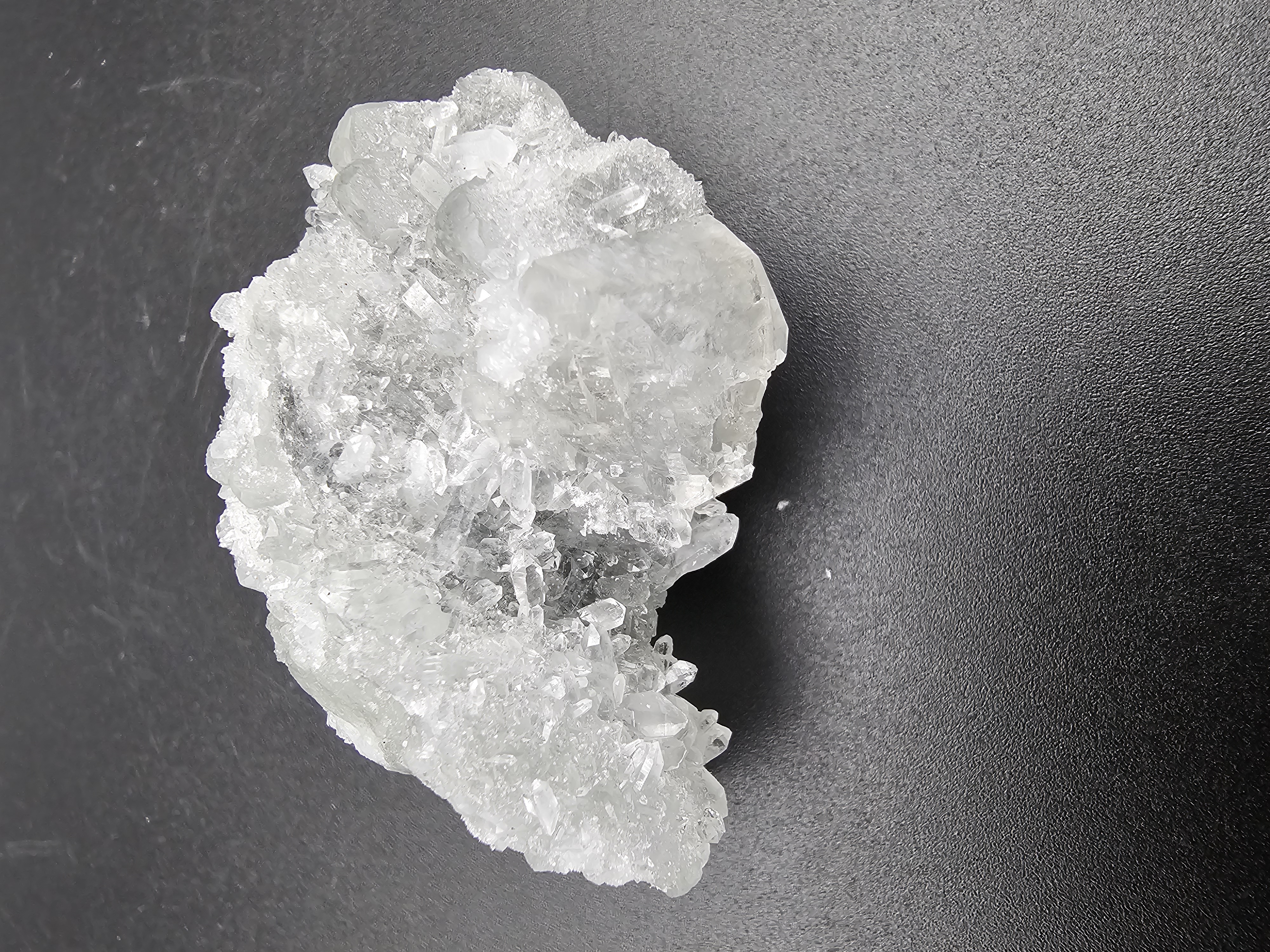 Rare and Stunning Clear Fluorite, Quartz and Hematite