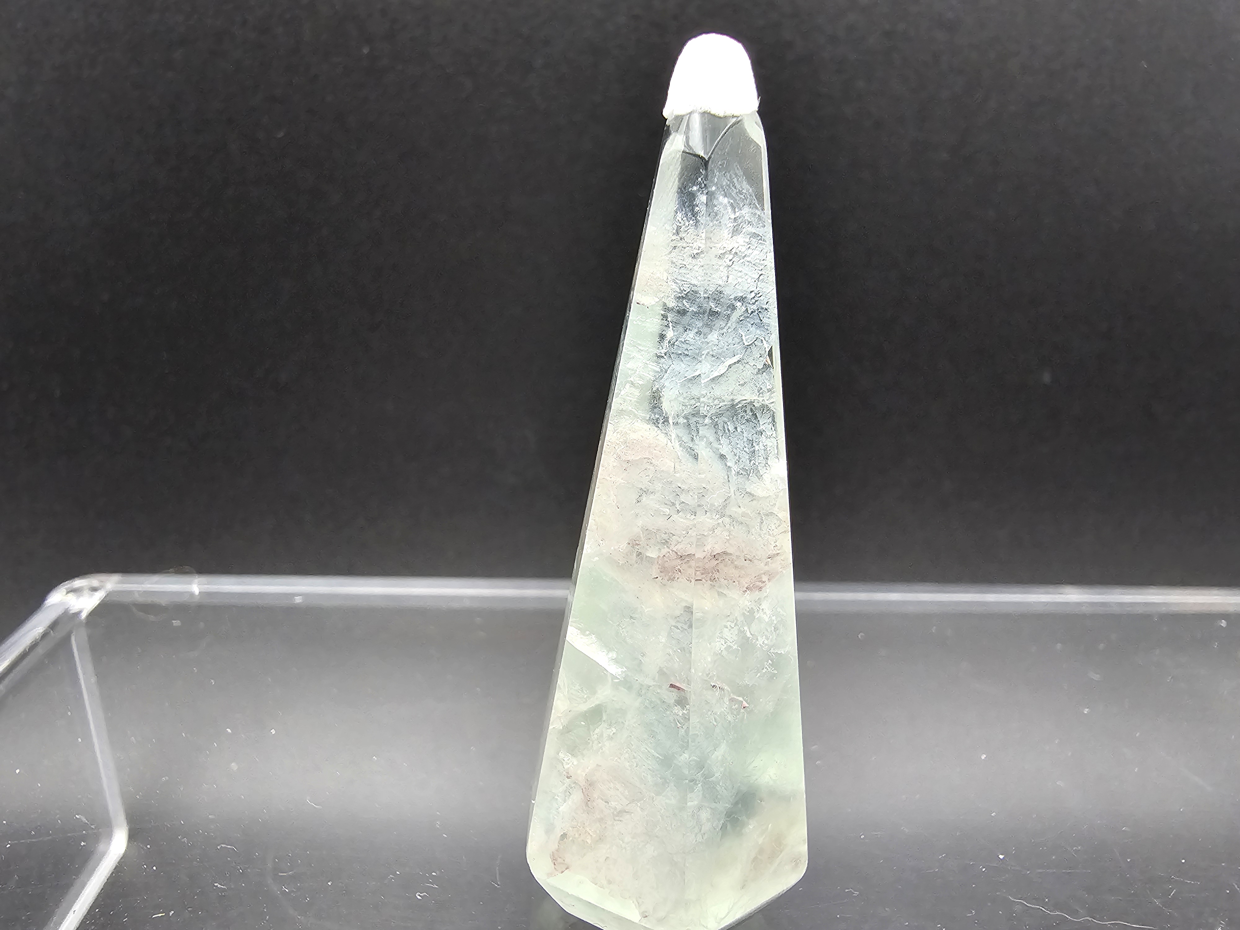 Super Clear, Light Green Rainbow Fluorite Tower