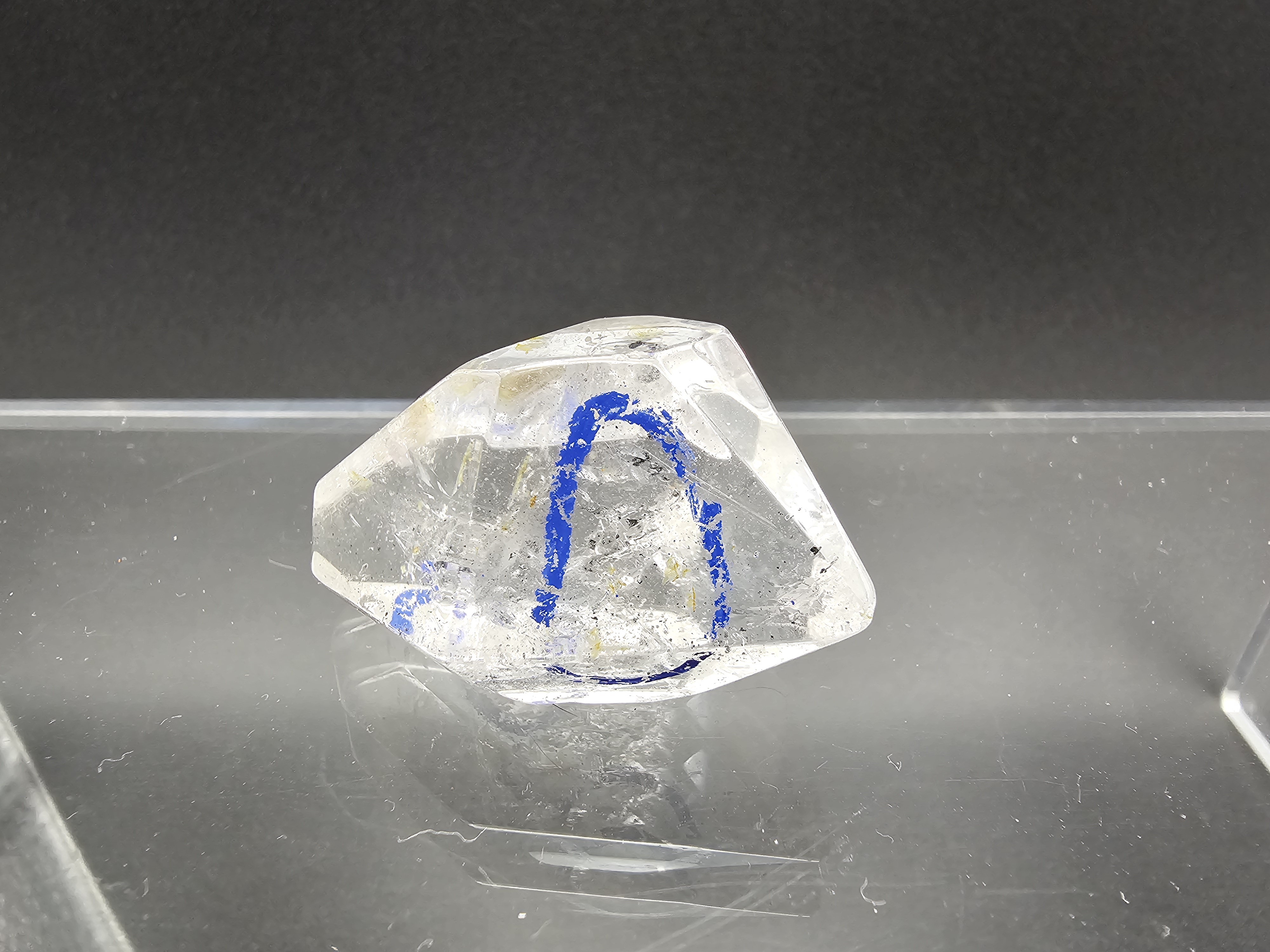 High Quality Polished Enhydro DOUBLE With Black Inclusion That Moves!