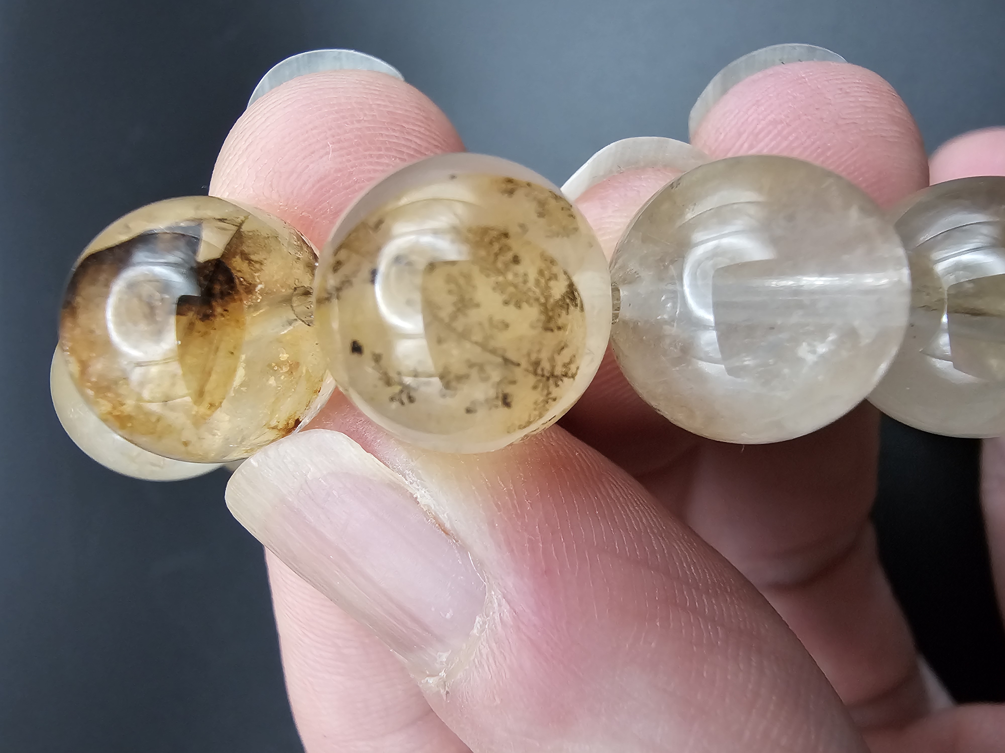 Highly Detailed Dendritic Quartz Bracelet!