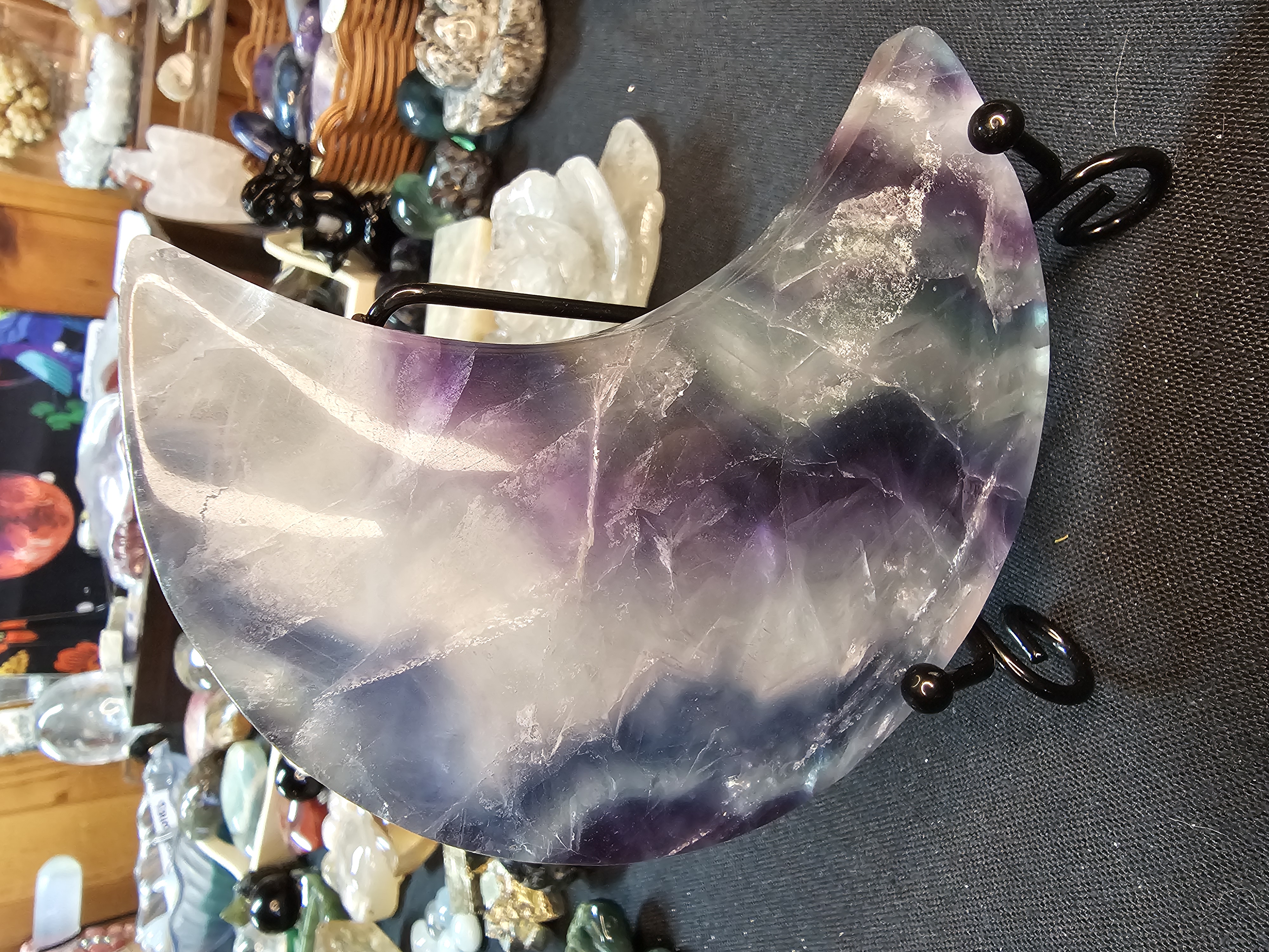 1 pound Rainbow Fluorite Moon