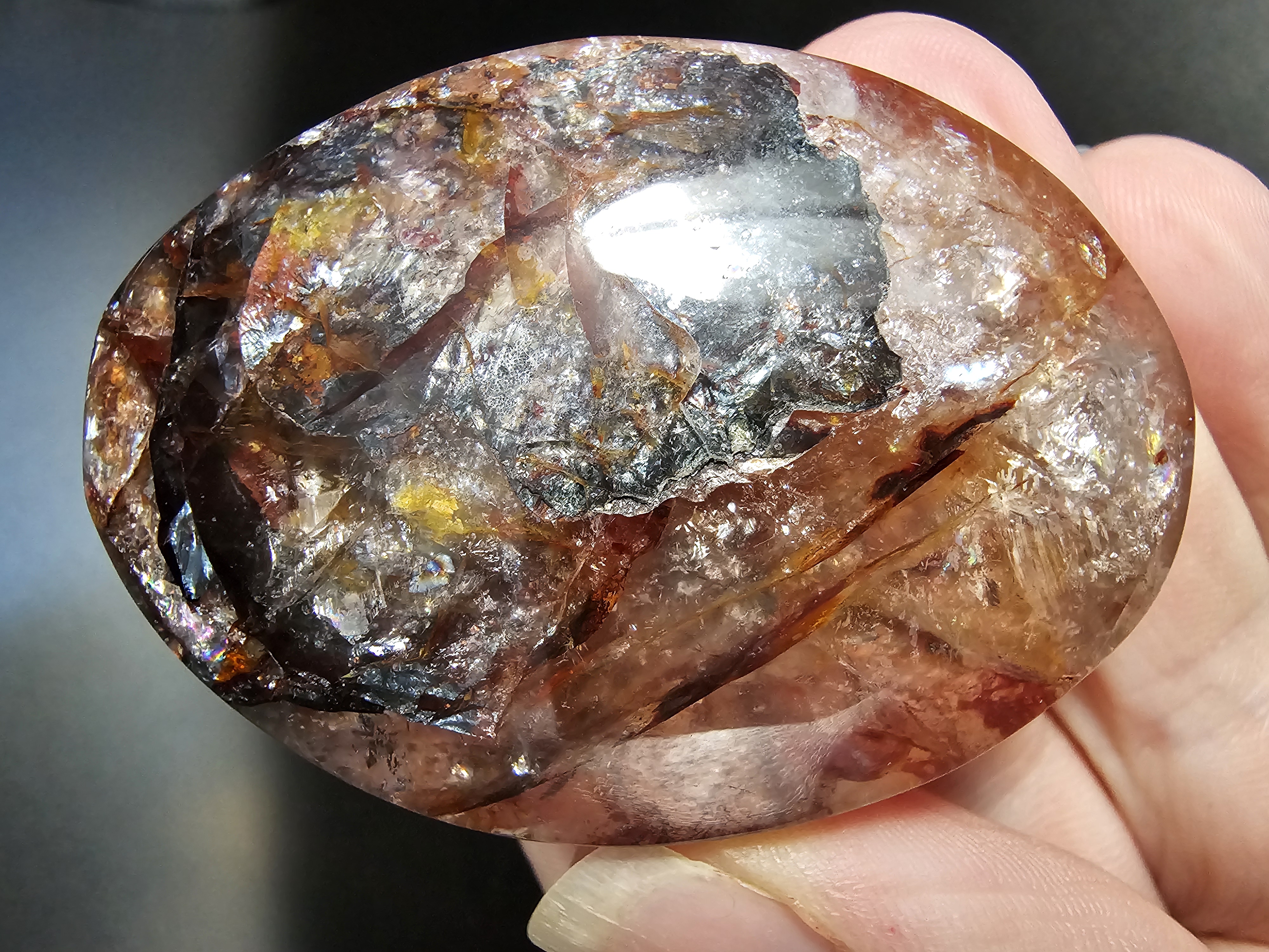 Amazing High Quality Fire Quartz Palm