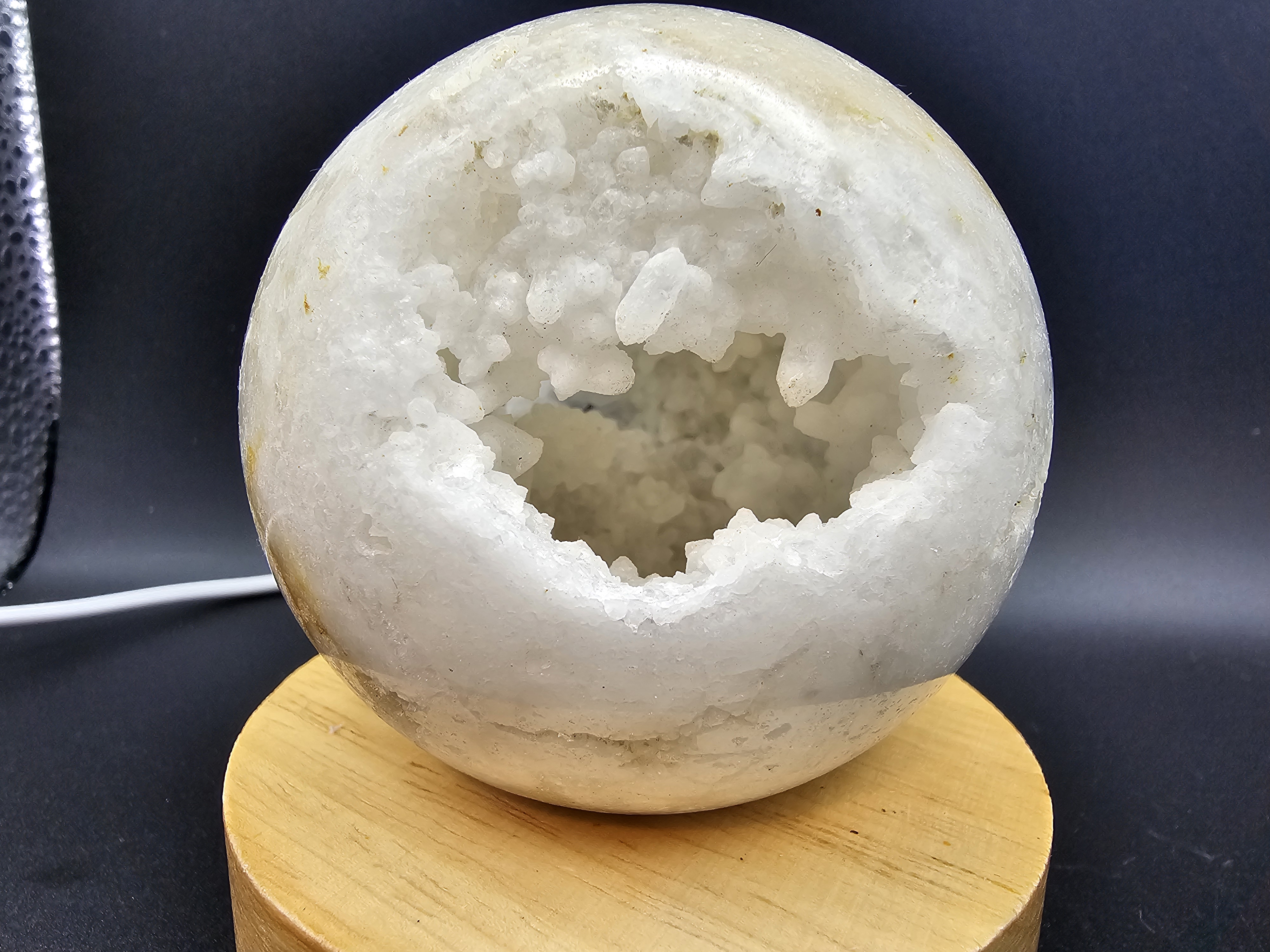 Hollow Quartz Point Filled Cave Sphere!