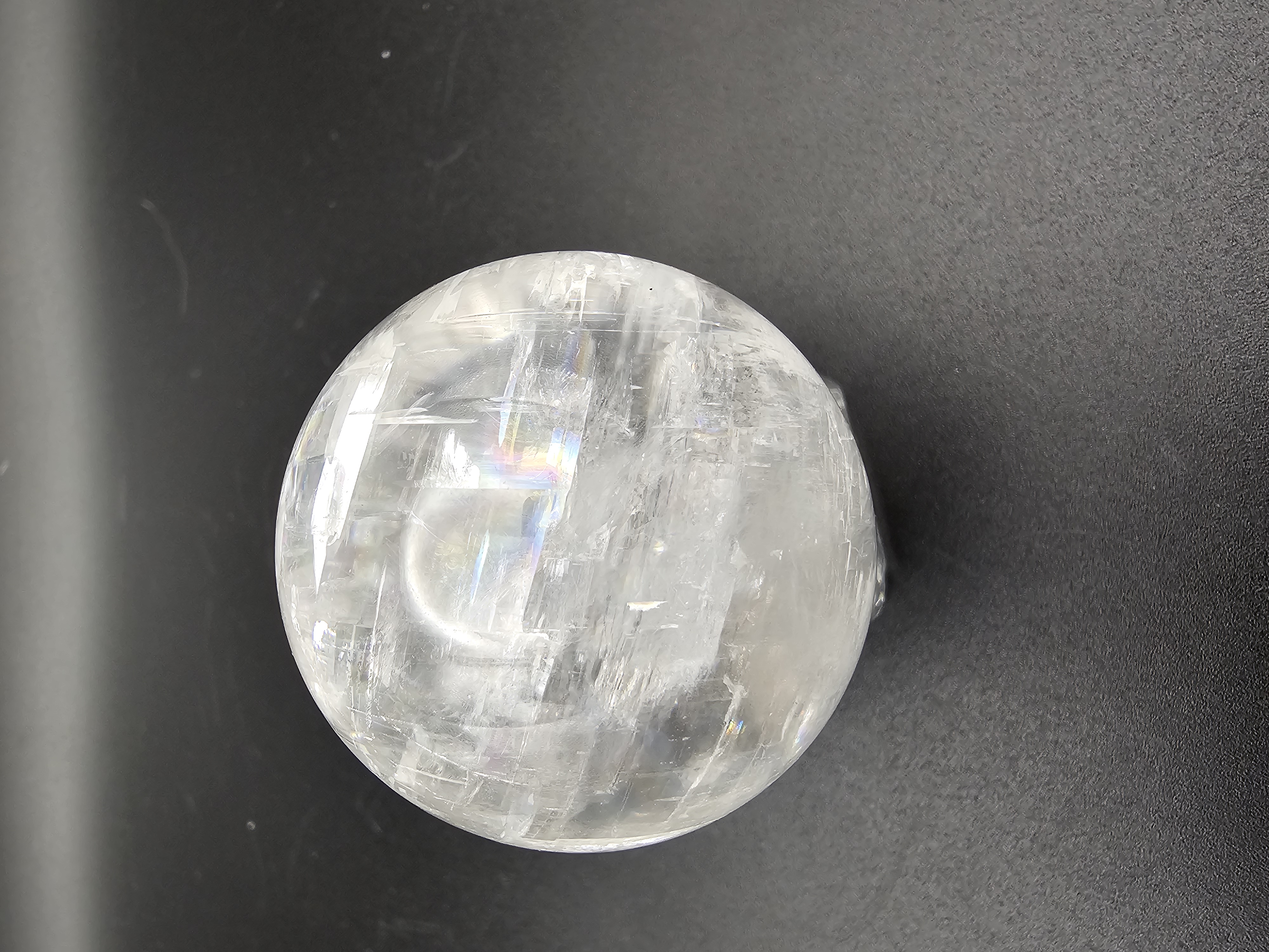 High Quality Optical Calcite Sphere with Detailed Video on Social Media