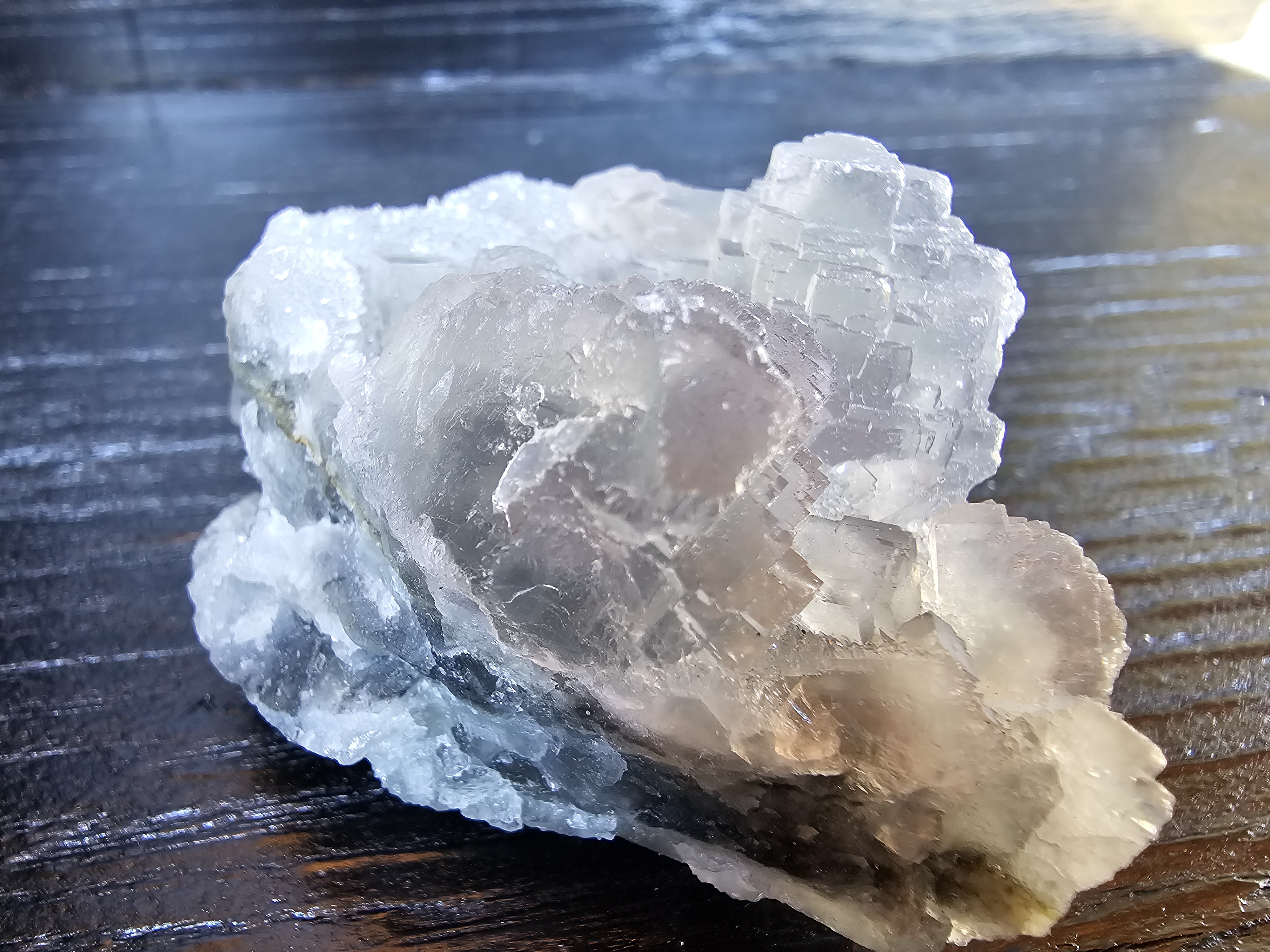Incredible Natural Raw Fluorite and Quartz specimen 