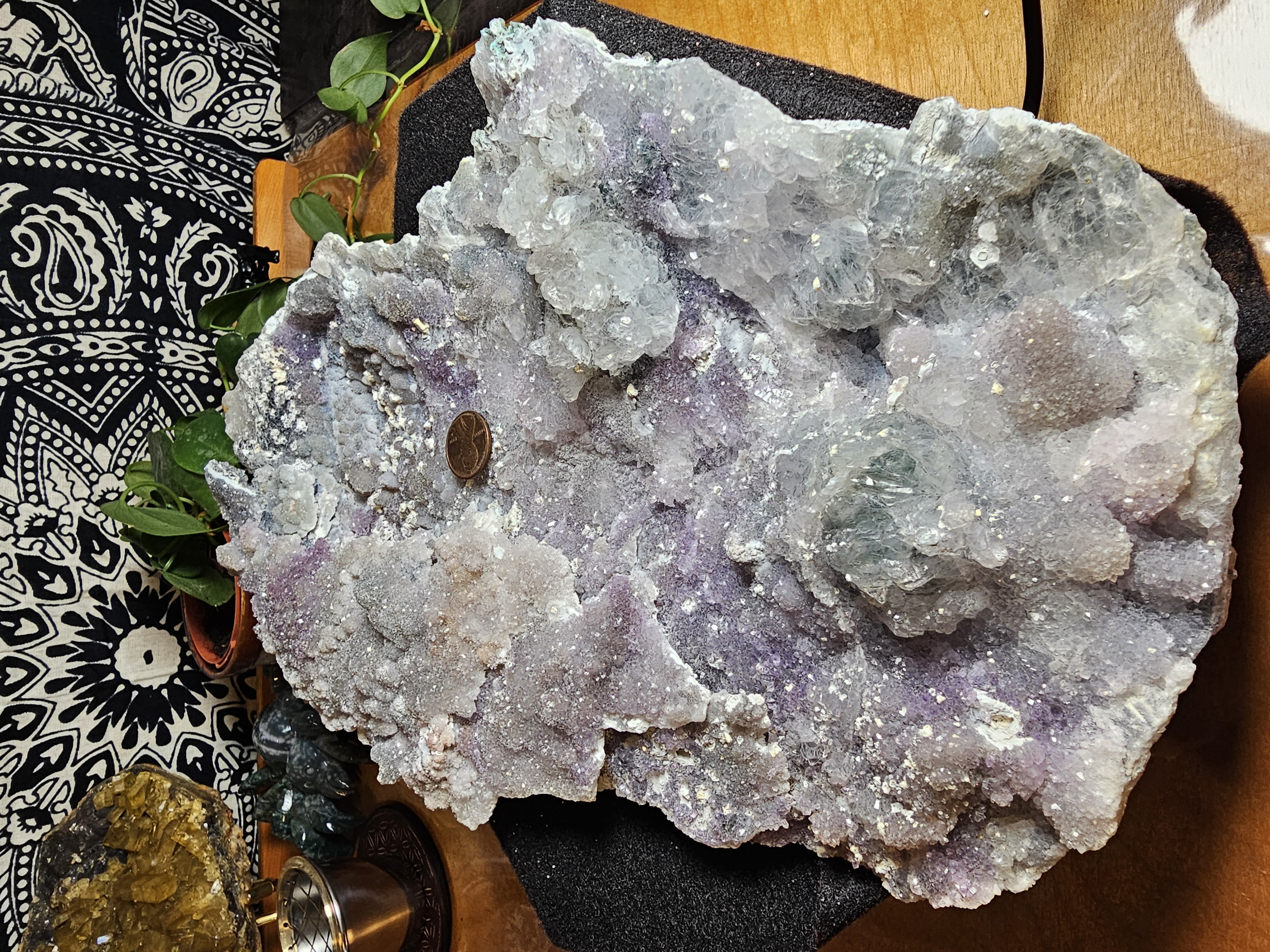 Museum Quality Raw Moss Agate Amethyst Zeolite Specimen  
