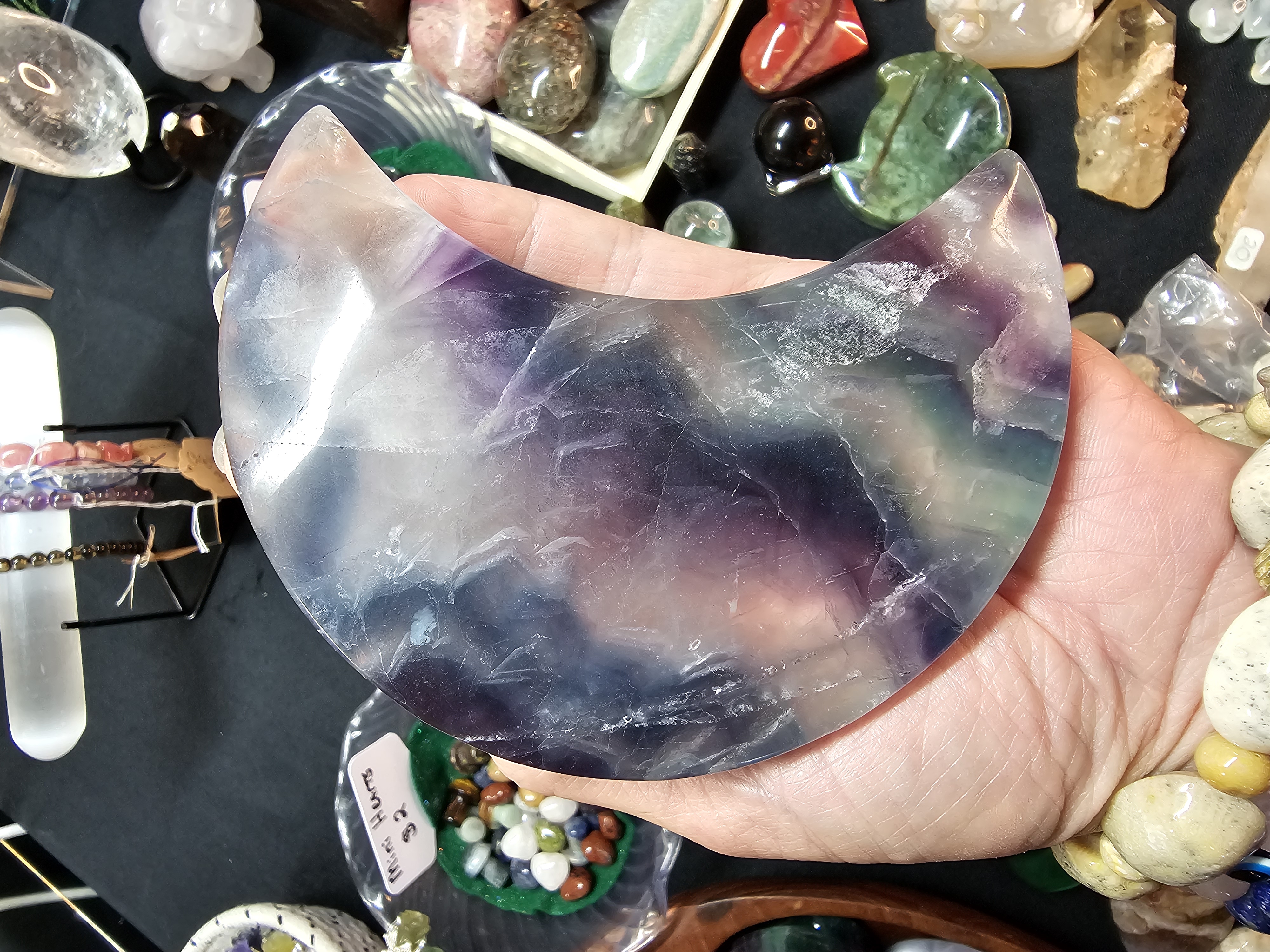1 pound Rainbow Fluorite Moon
