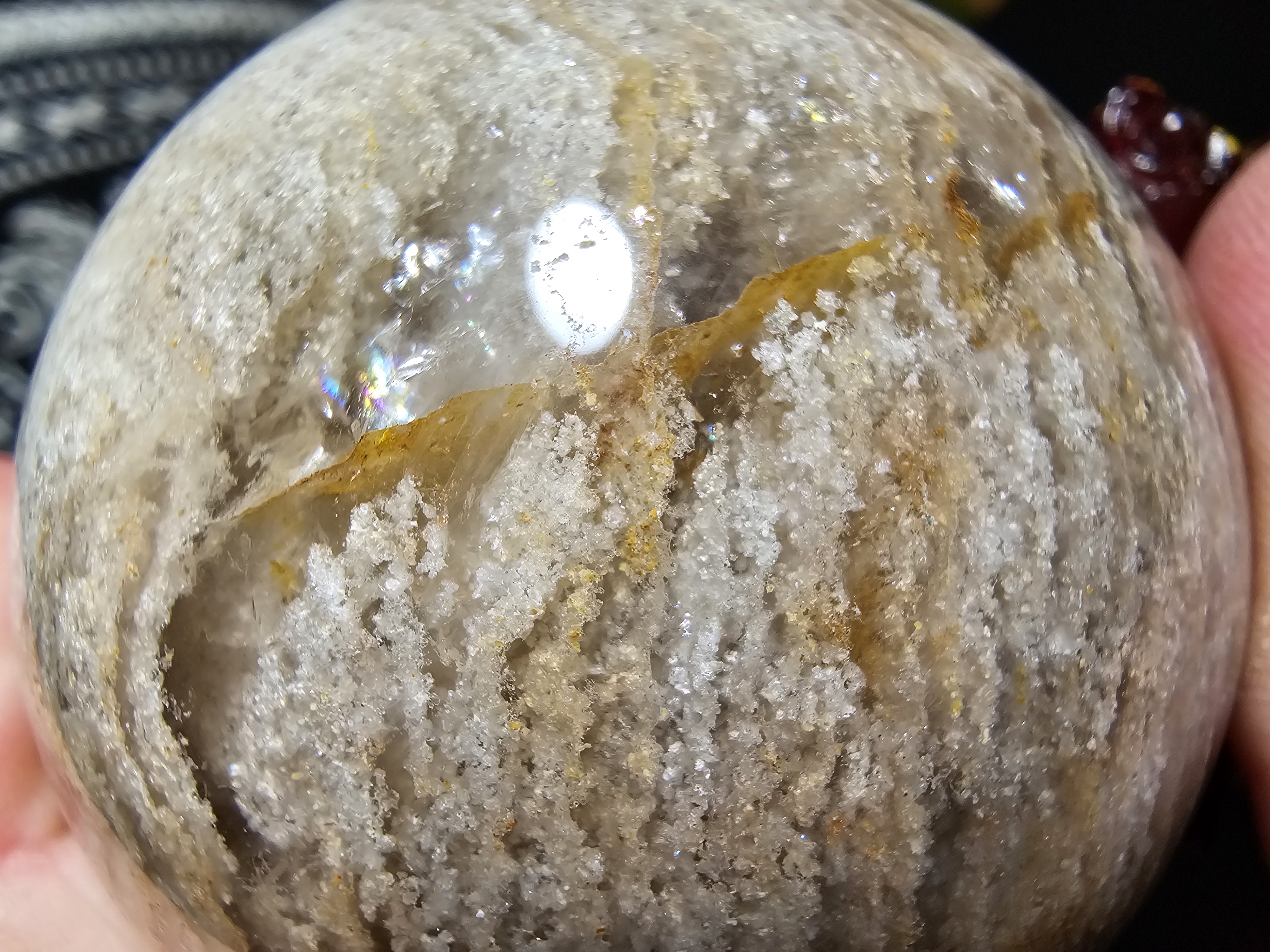 Thousand Layer Garden Quartz Sphere