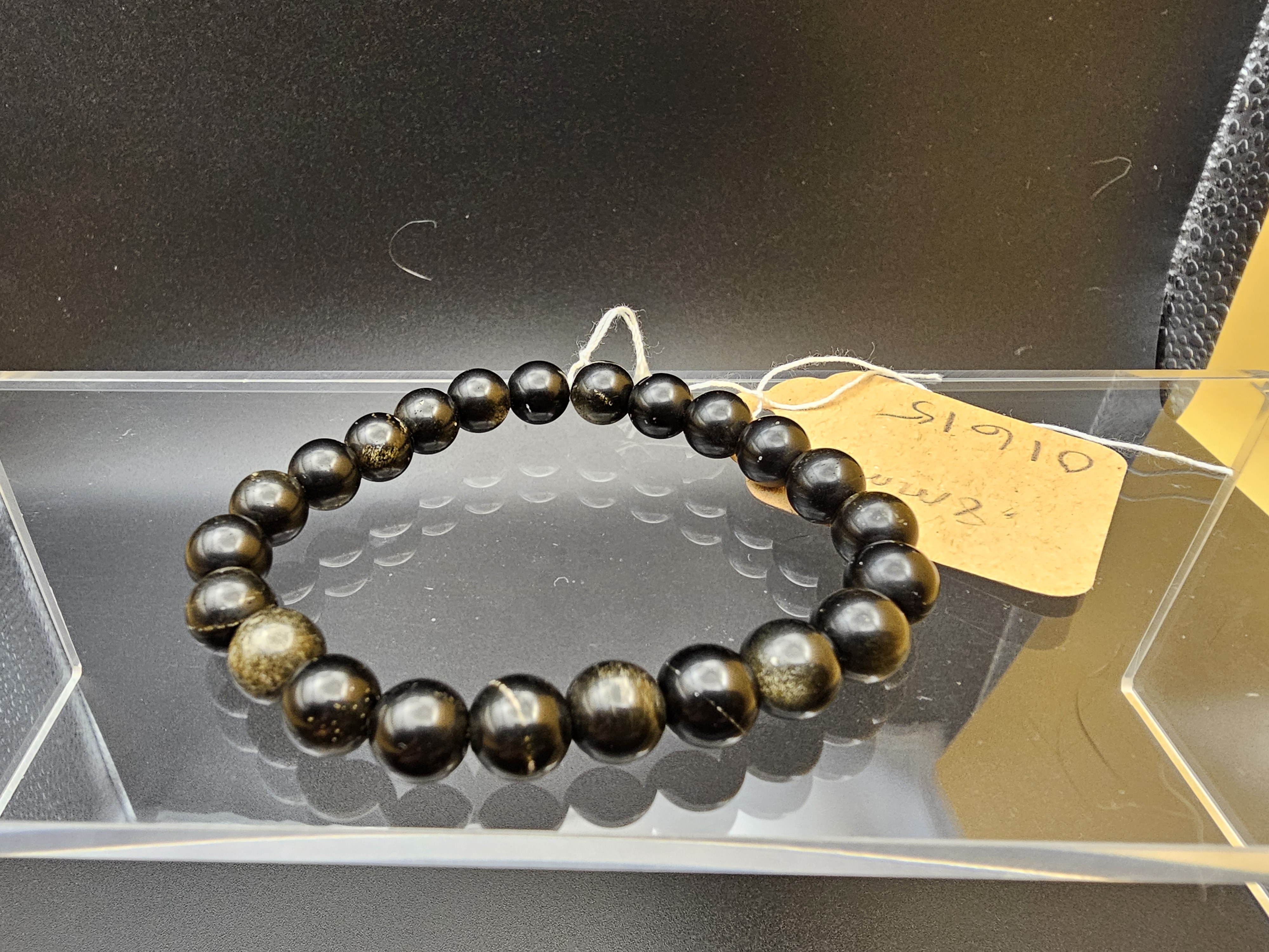 8mm Flashy Golden Obsidian bracelet
