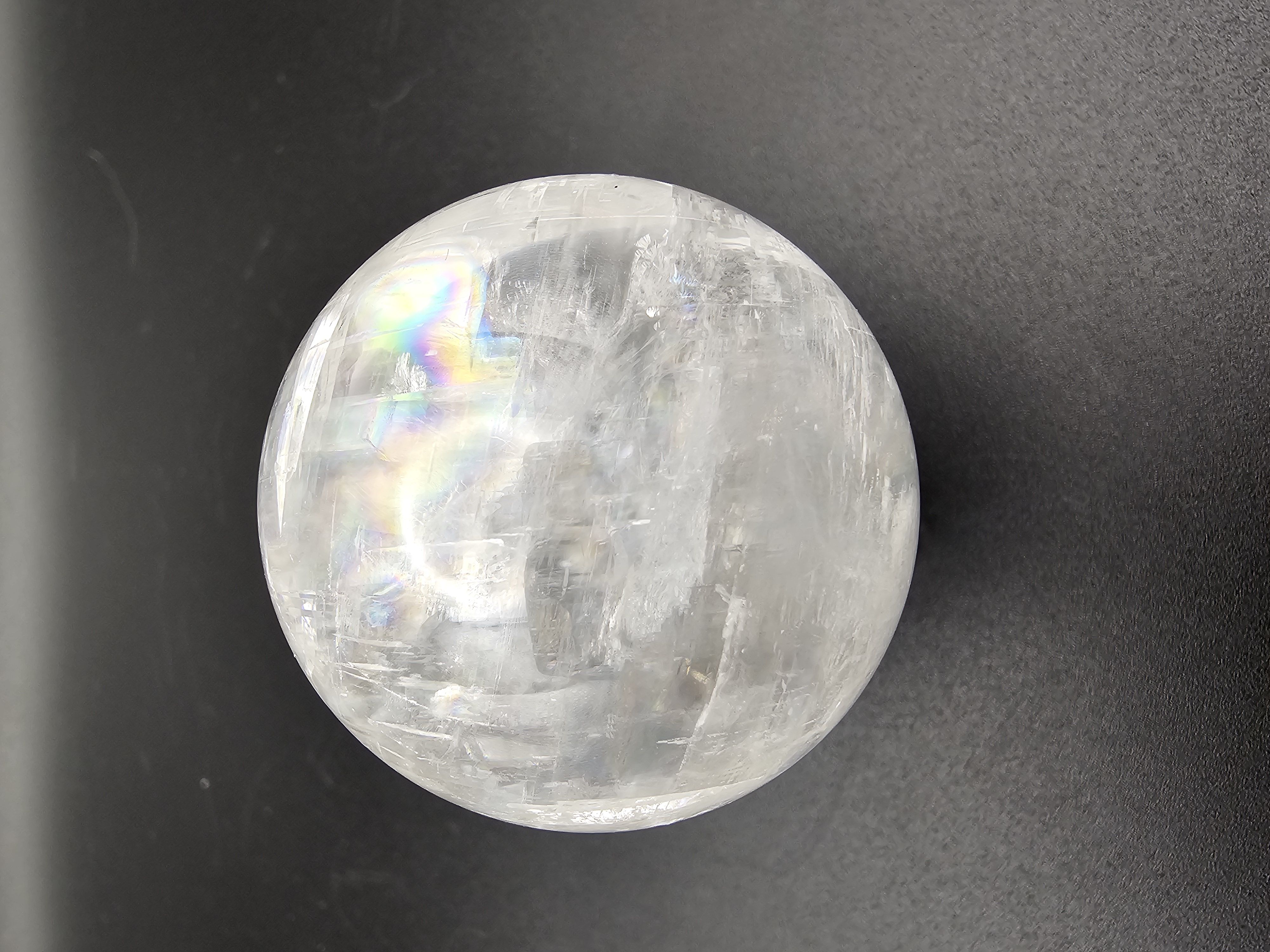 High Quality Optical Calcite Sphere with Detailed Video on Social Media