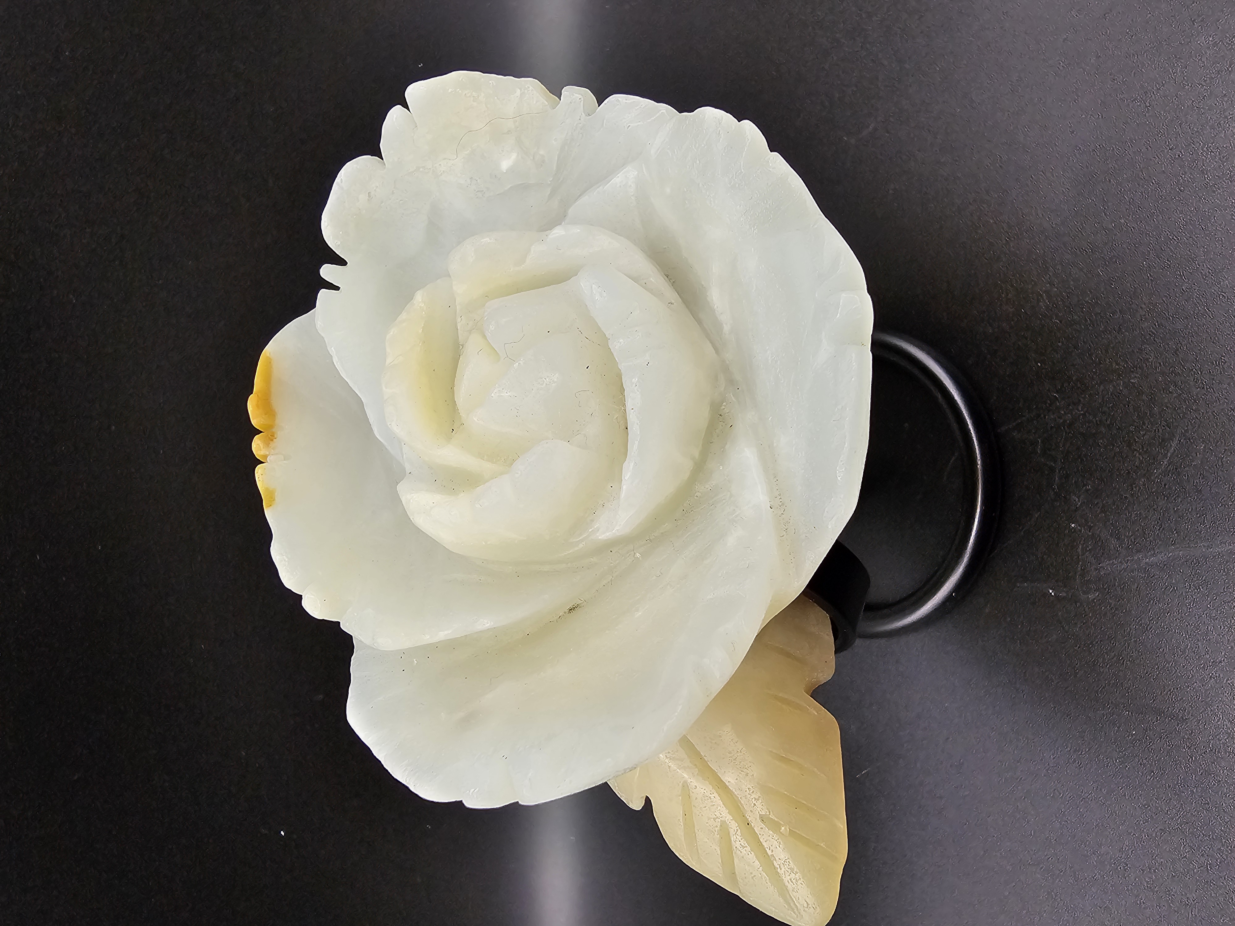 Hand-carved Caribbean Calcite Rose