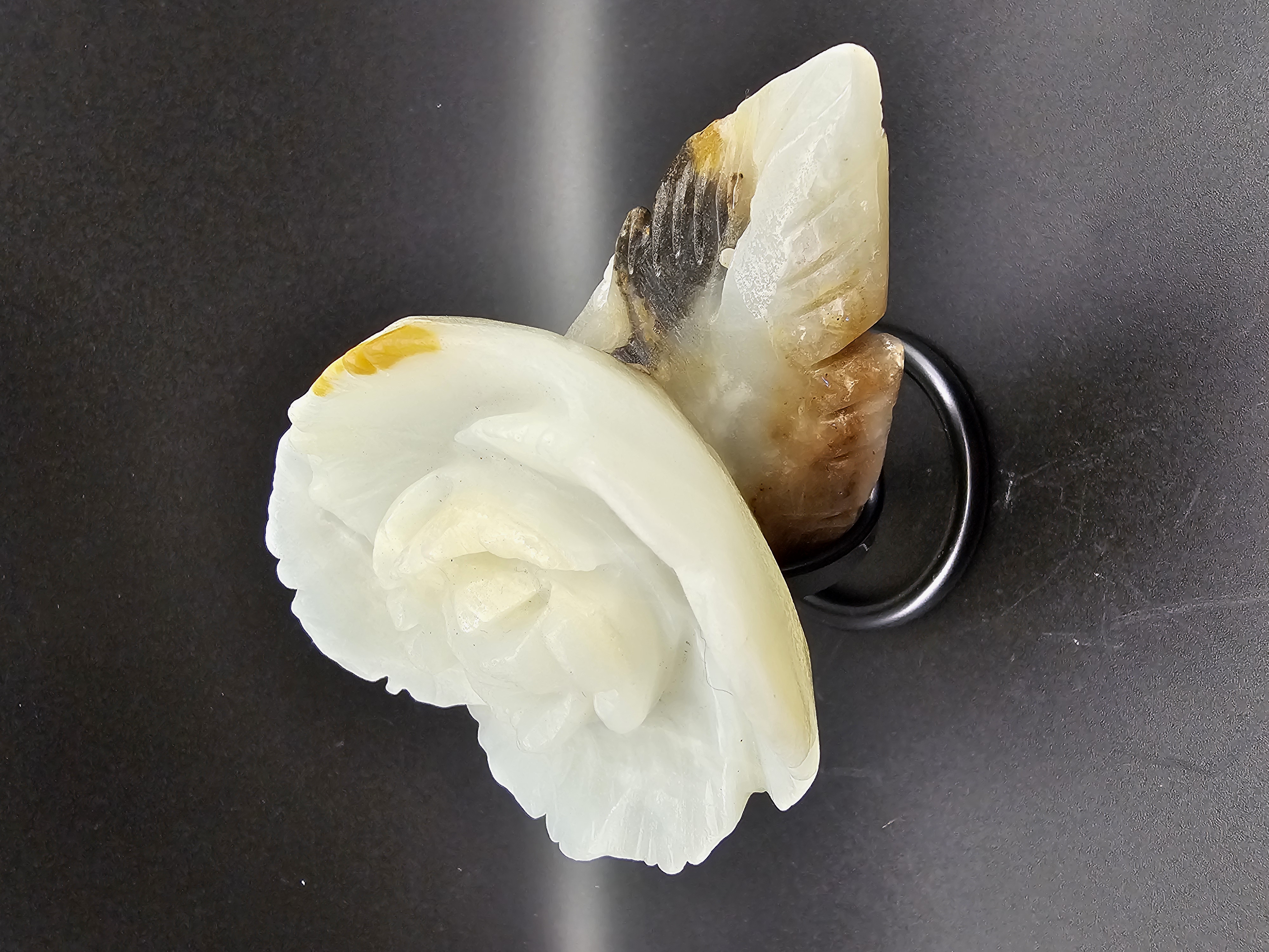 Hand-carved Caribbean Calcite Rose
