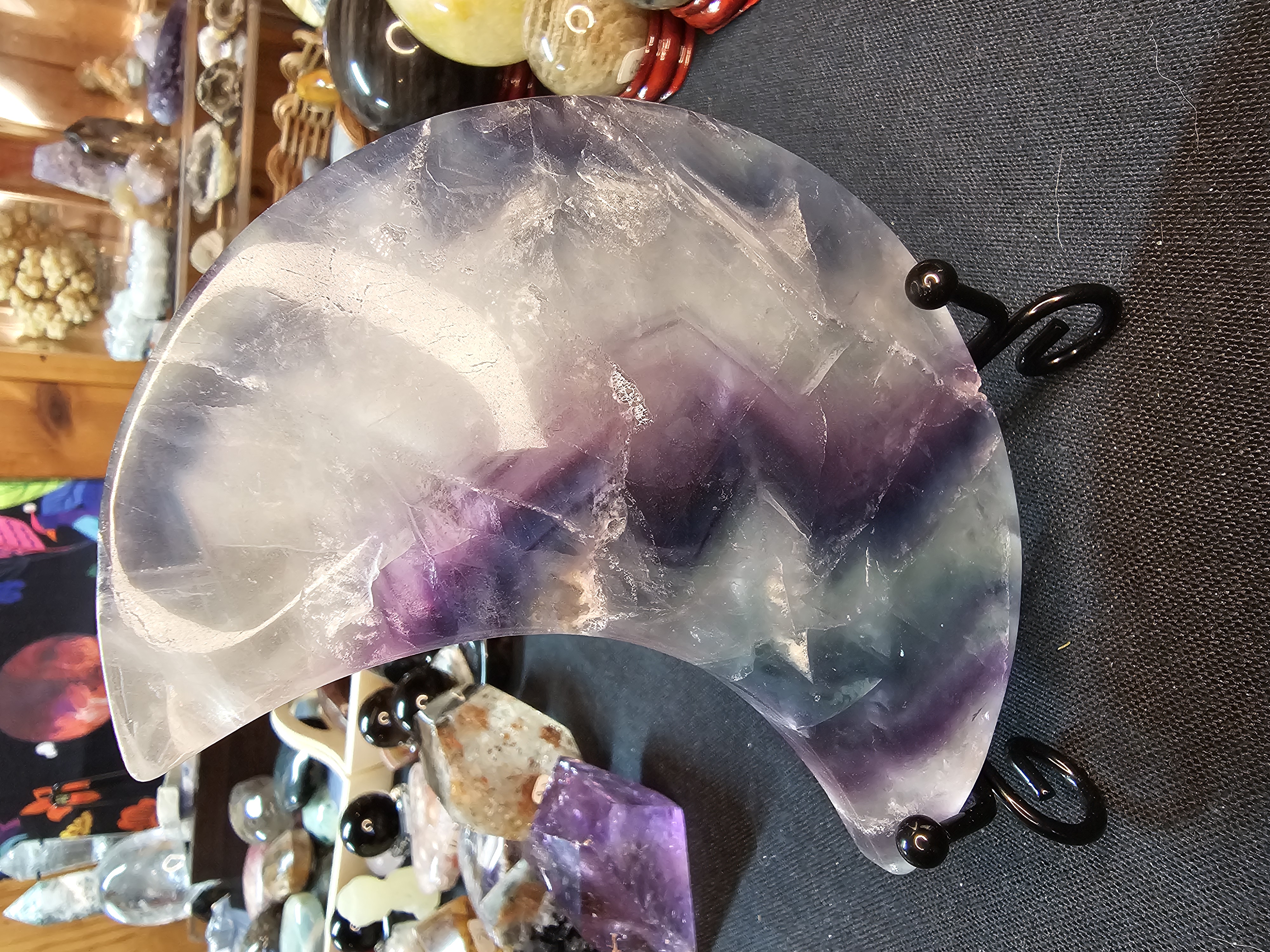 1 pound Rainbow Fluorite Moon