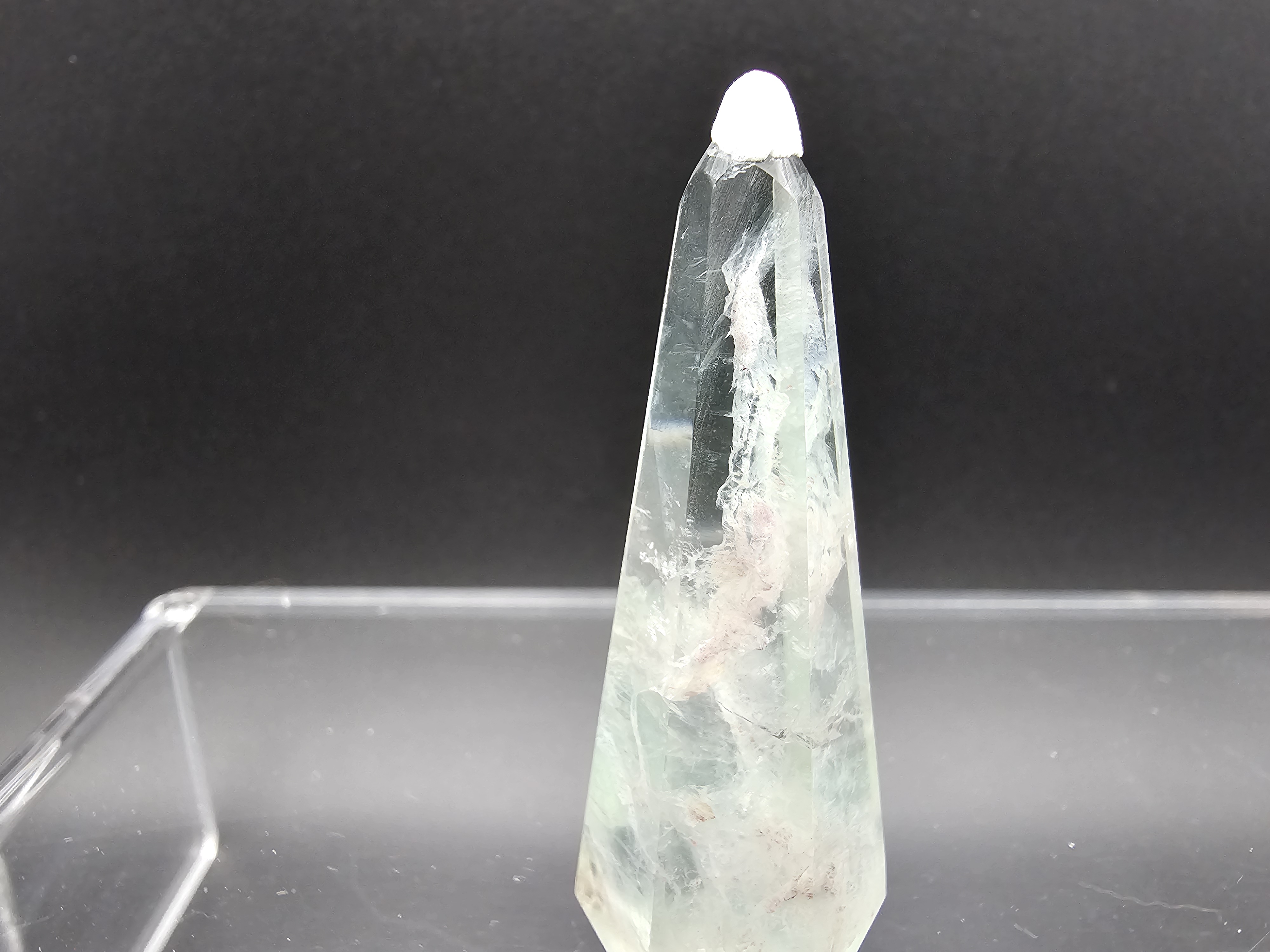 Super Clear, Light Green Rainbow Fluorite Tower