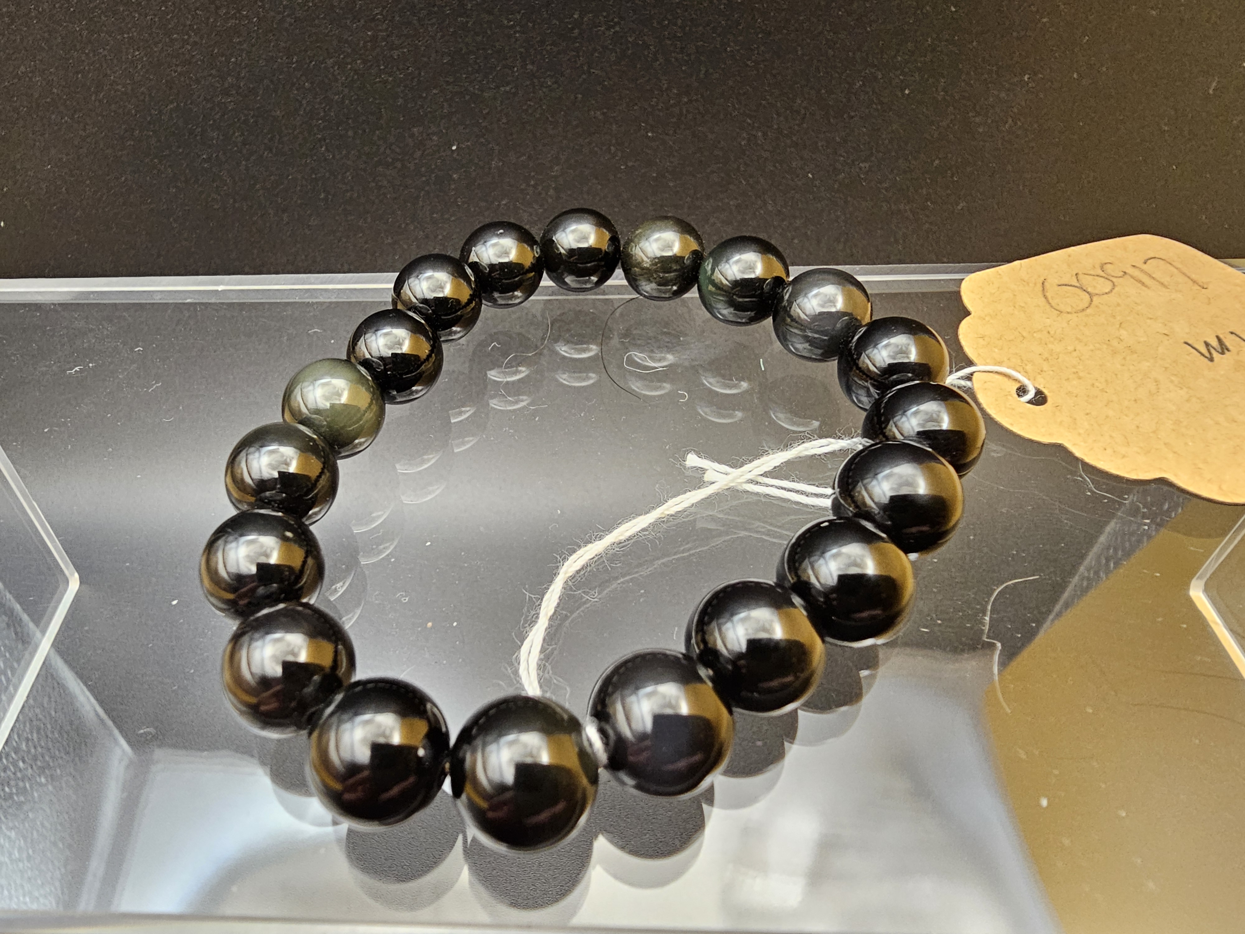 8mm Great Flash Rainbow Obsidian bracelet