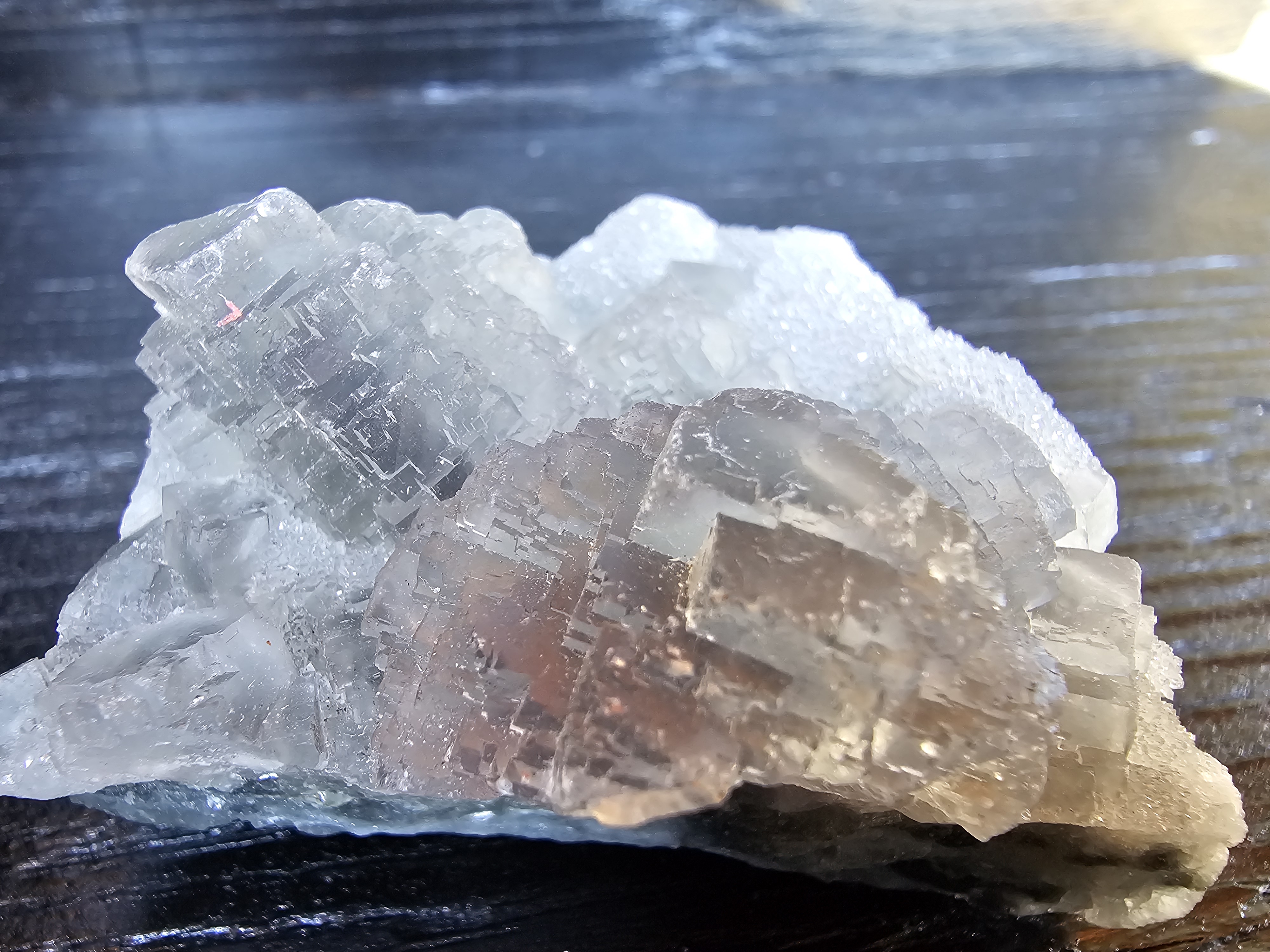 Incredible Natural Raw Fluorite and Quartz specimen 