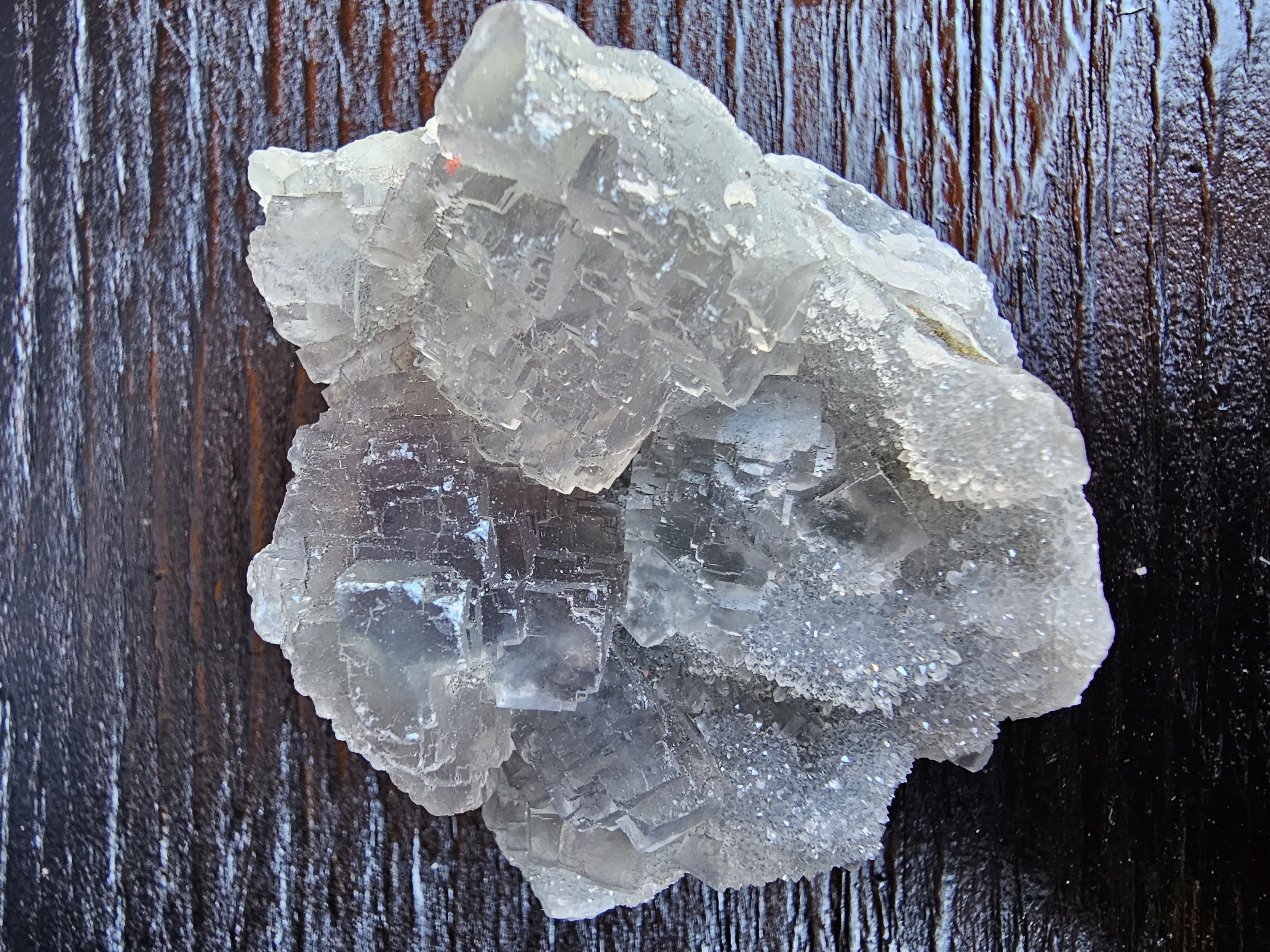 Incredible Natural Raw Fluorite and Quartz specimen 