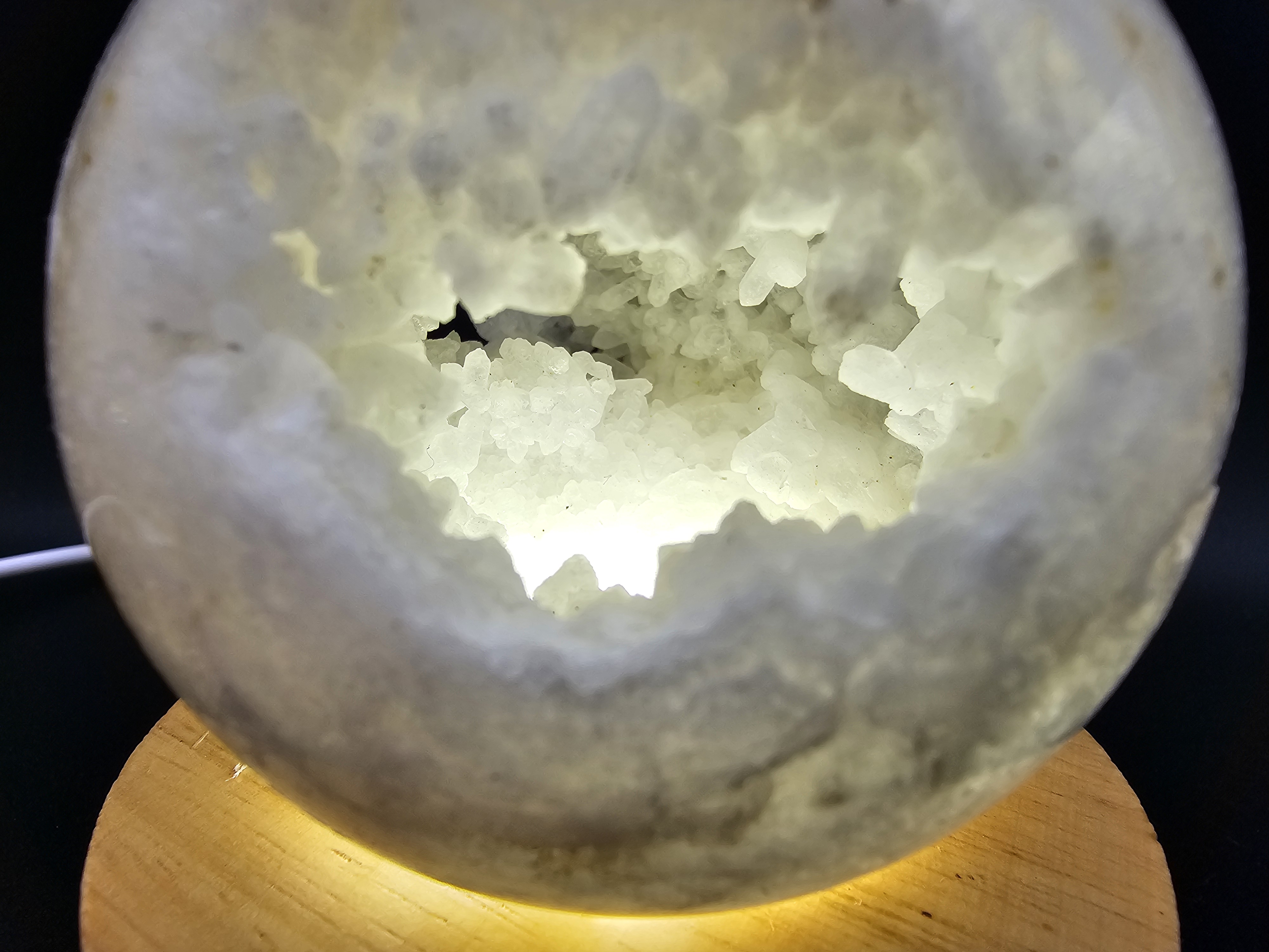 Hollow Quartz Point Filled Cave Sphere!