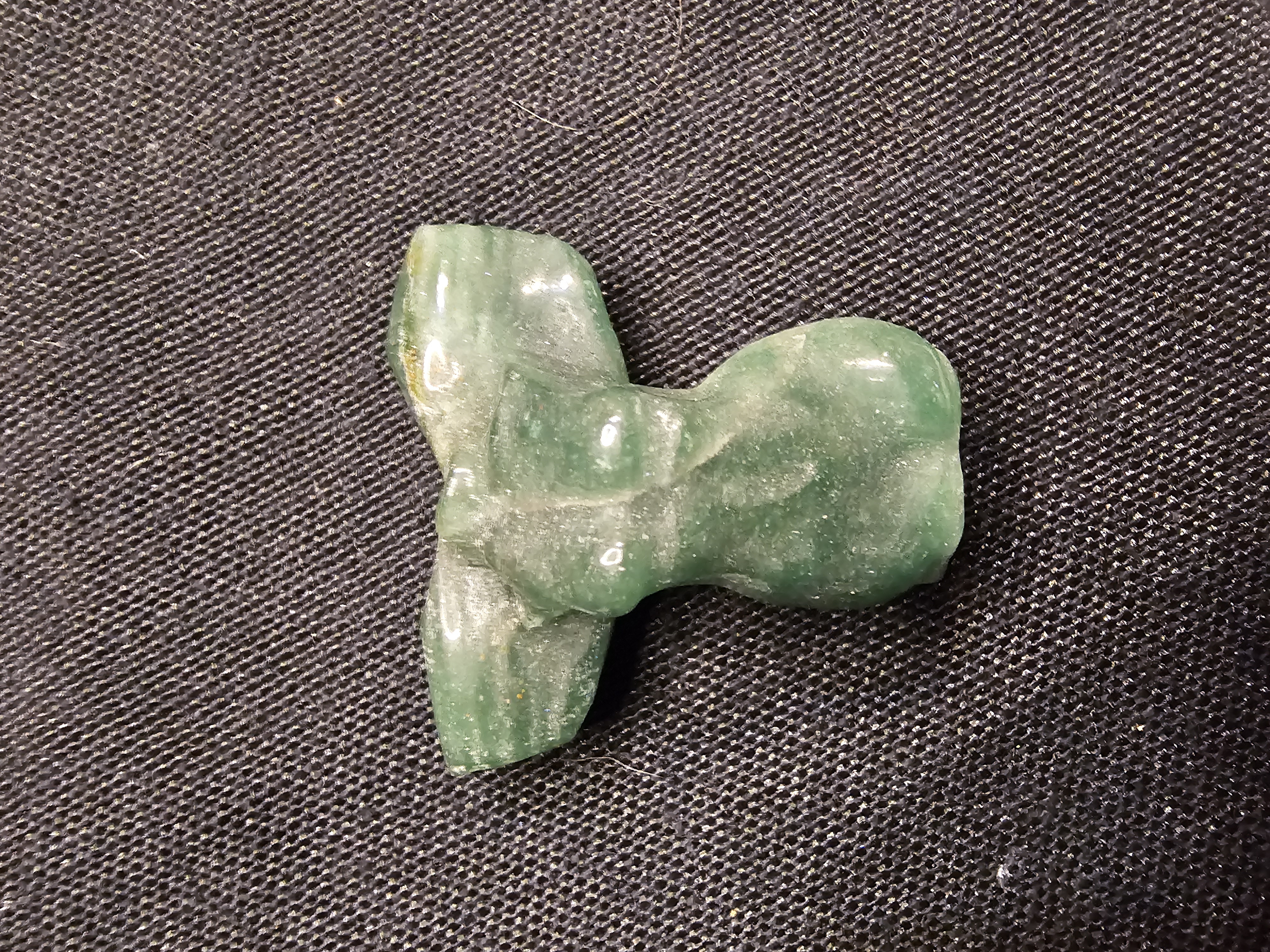 Moss agate miniature Faery lady body carving