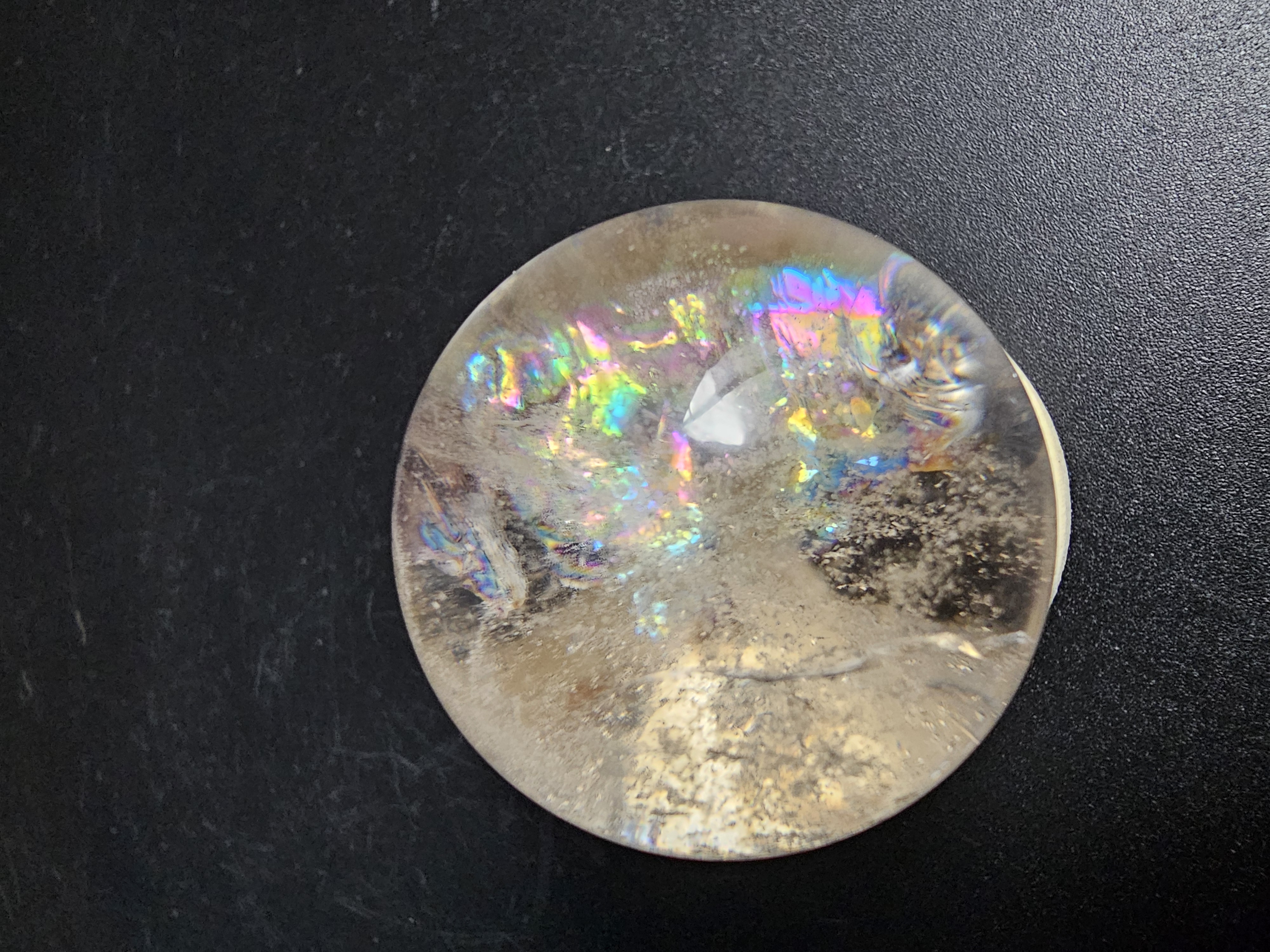 Ultra Clear Quartz Sphere With Amazing Rainbows From Every Angle! 