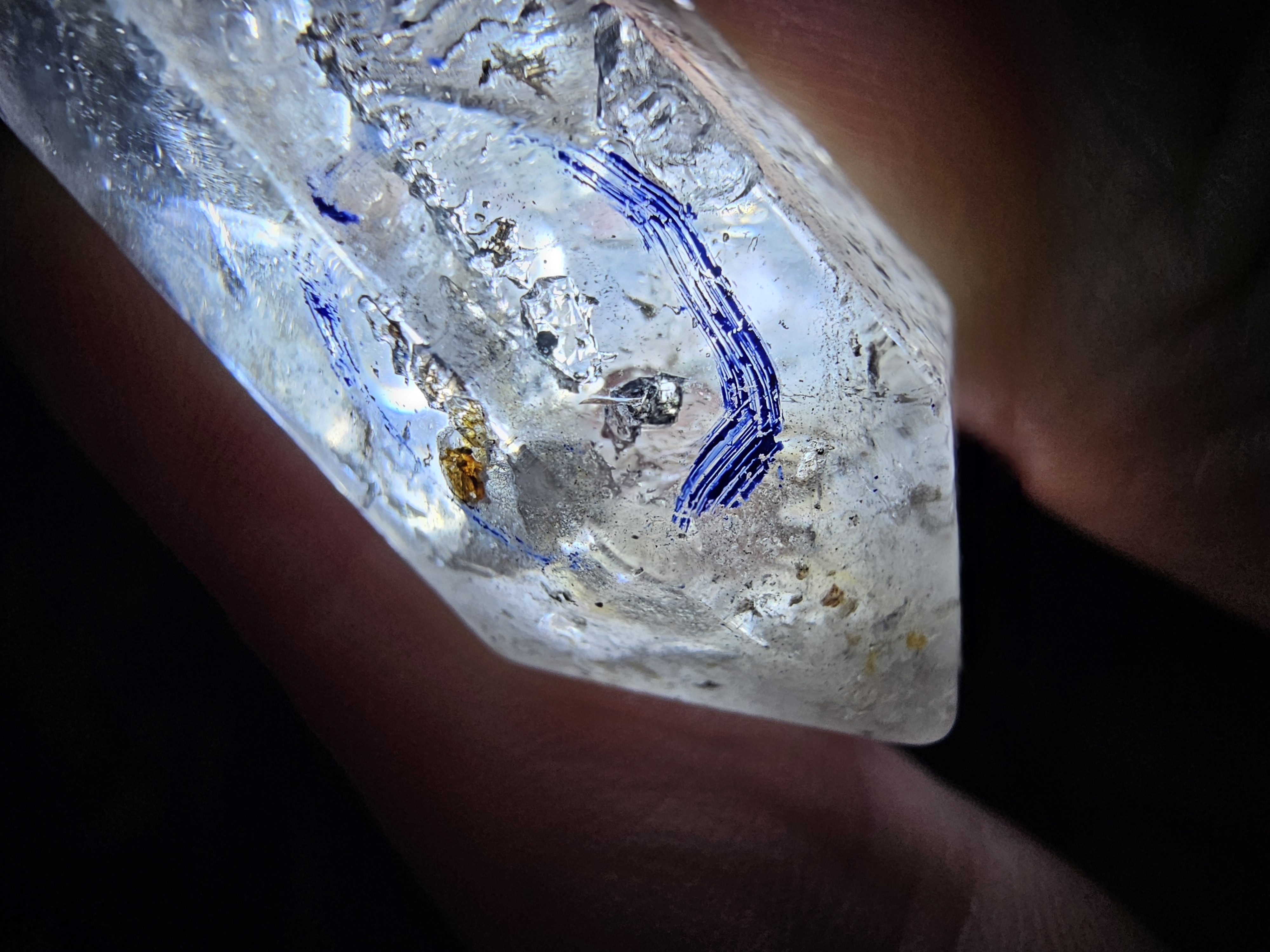 High Quality Polished Enhydro With Black Inclusion That Moves!