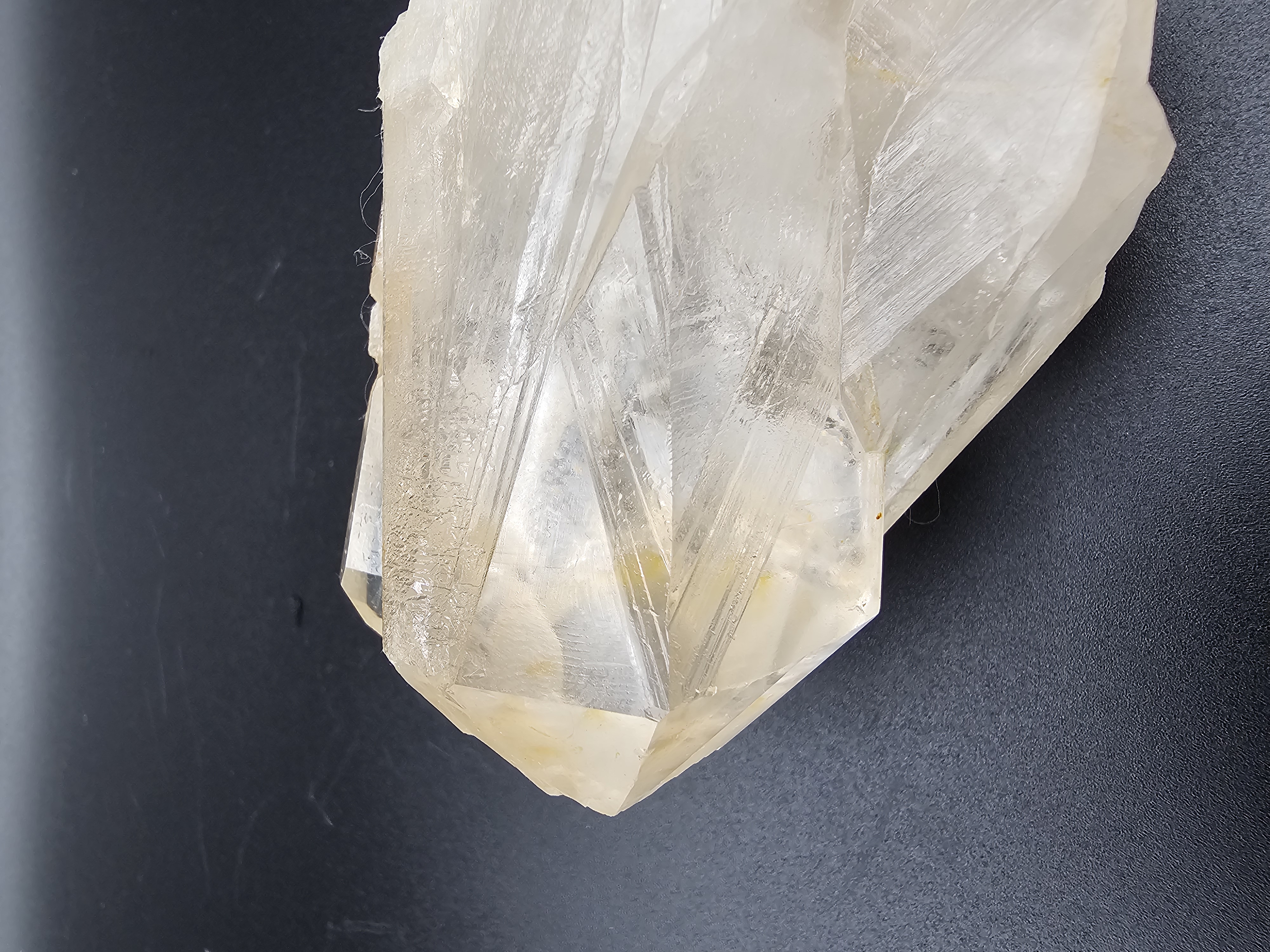 Highly detailed, super clear Pineapple Citrine Quartz Cluster
