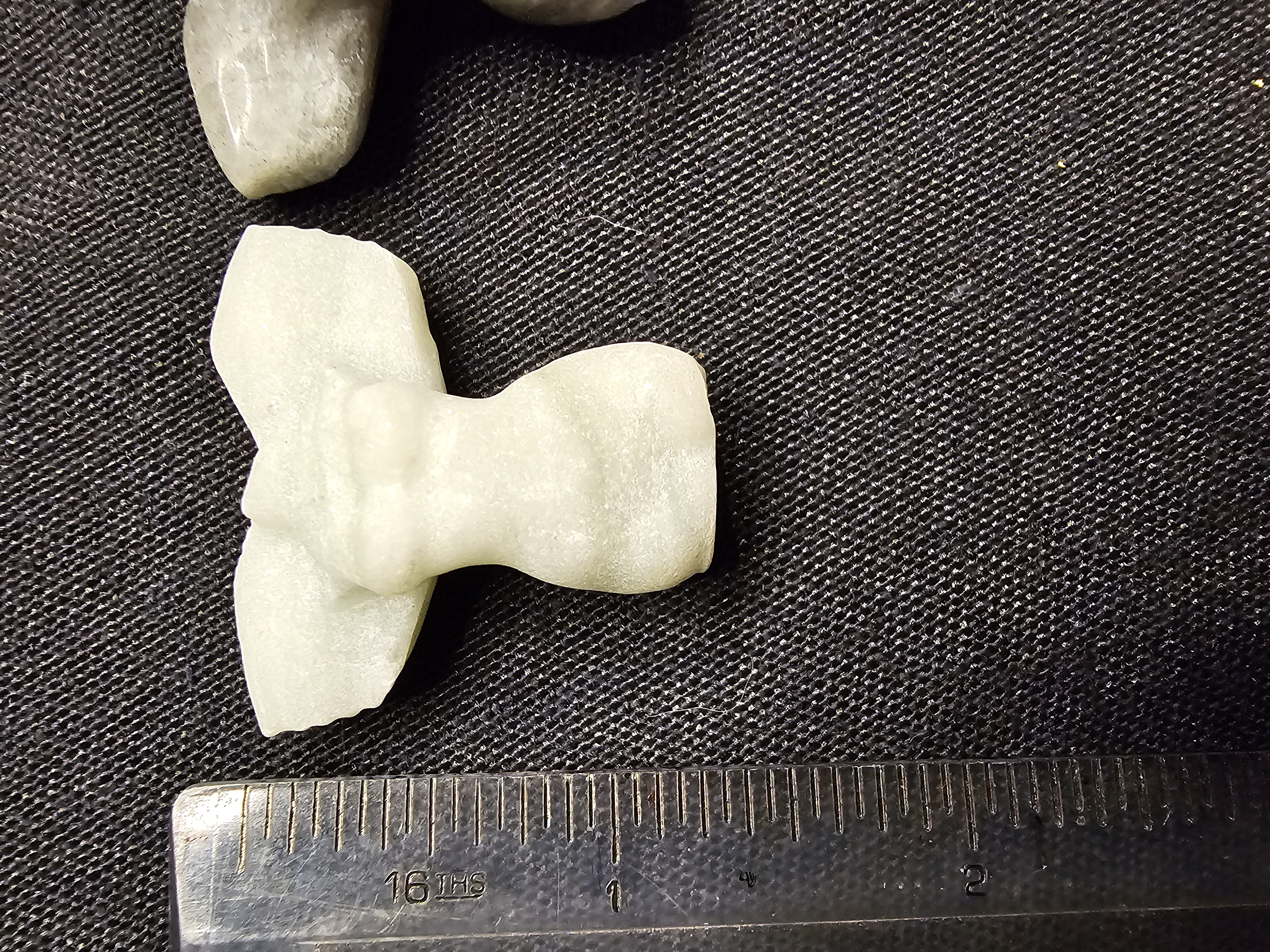 White Jade miniature Faery lady body carving