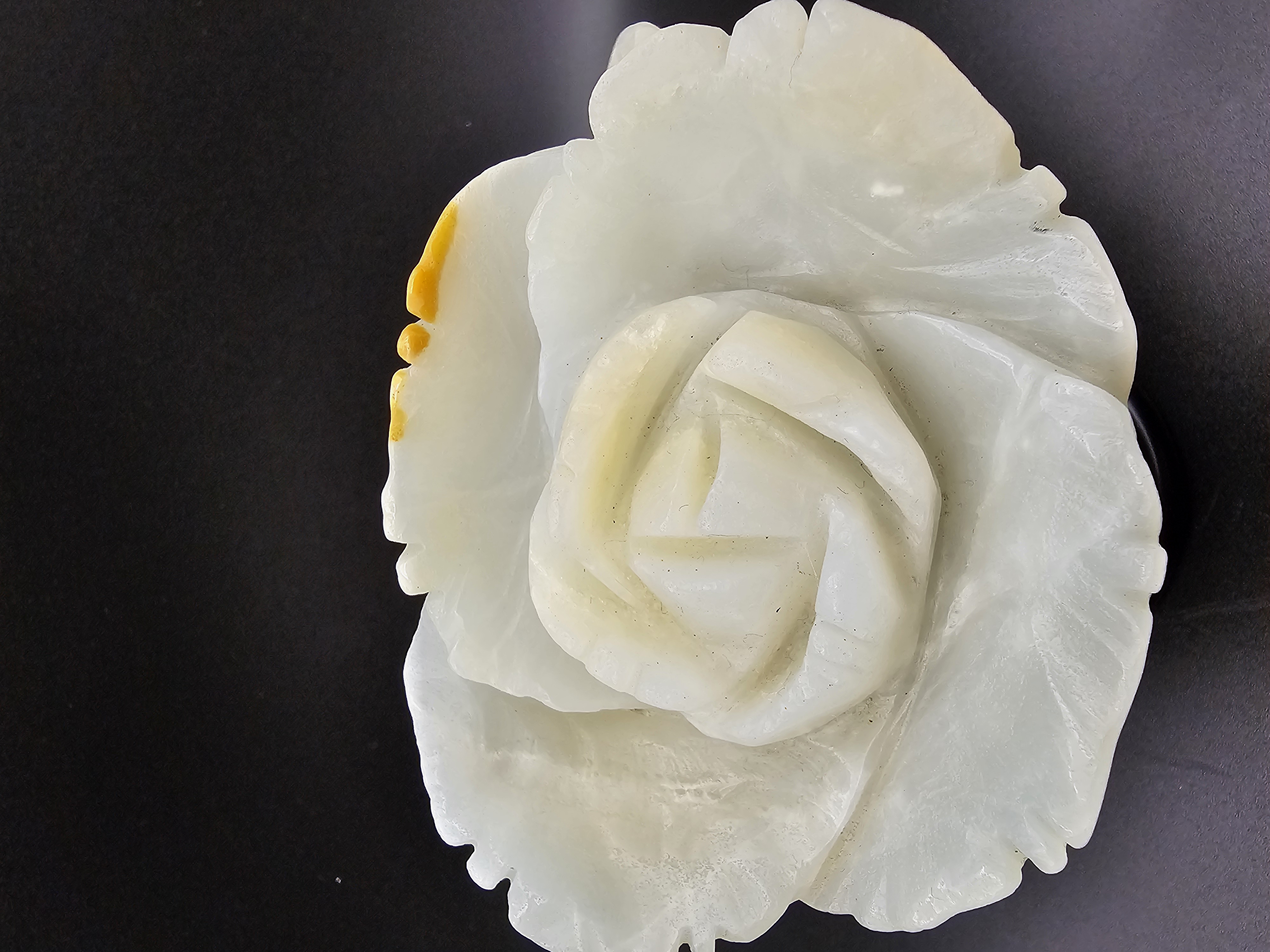Hand-carved Caribbean Calcite Rose