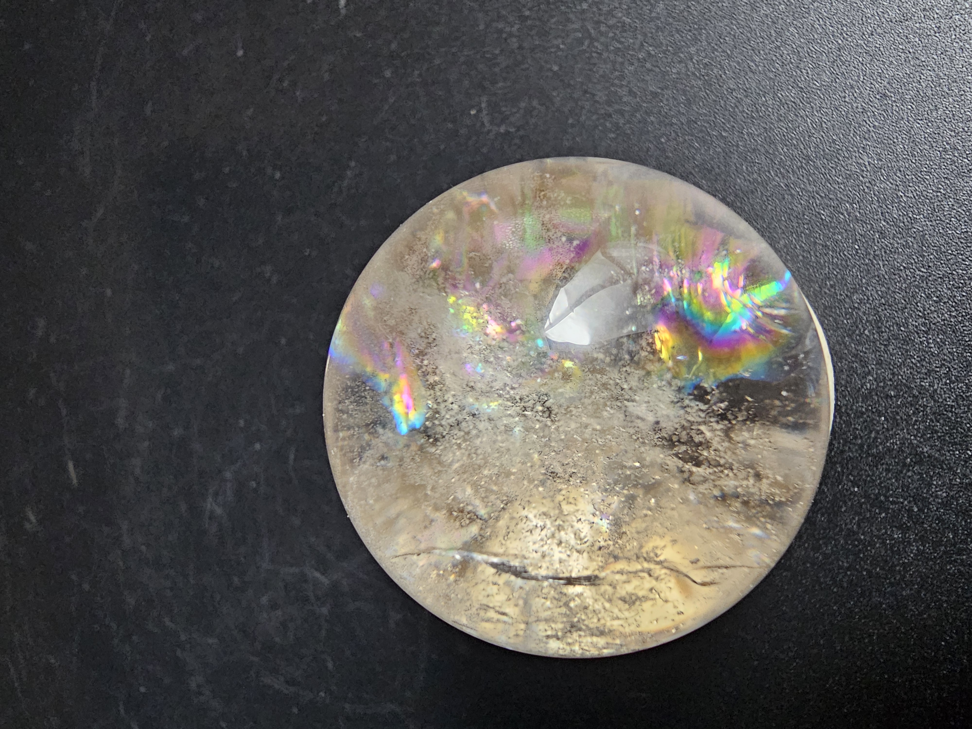 Ultra Clear Quartz Sphere With Amazing Rainbows From Every Angle! 
