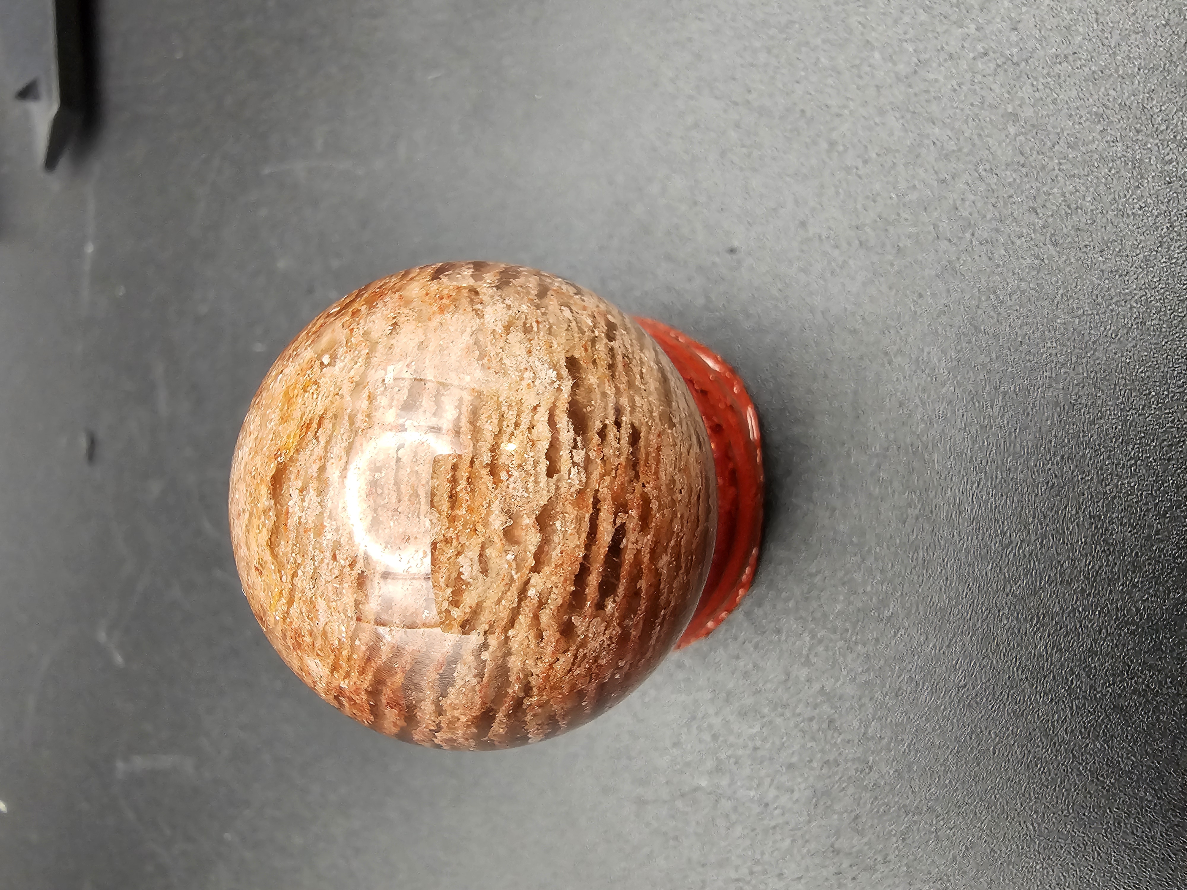 Red Thousand Layer Garden Quartz Sphere