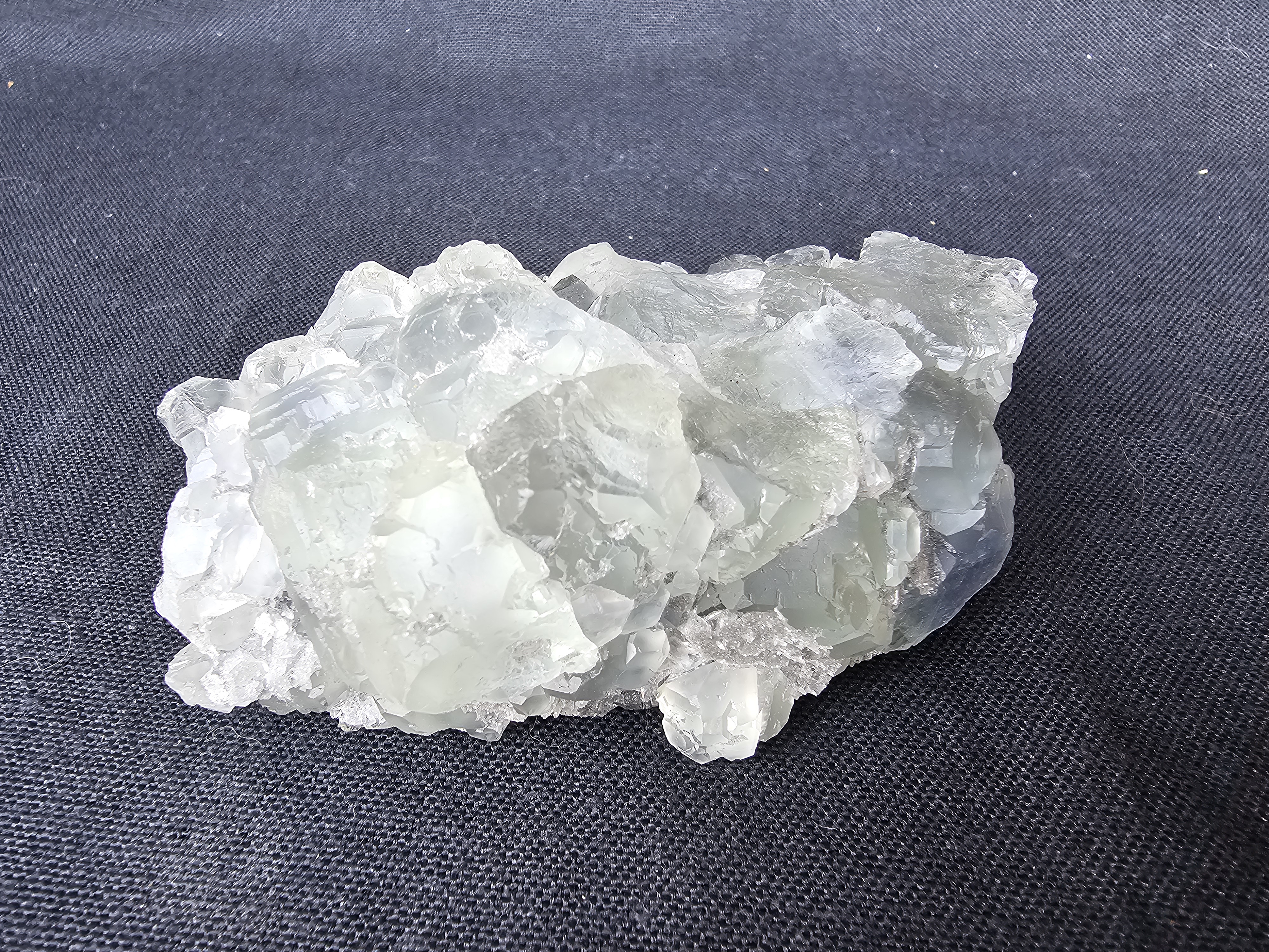 Natural, gorgeous, baby blue and purple Raw Fluorite Crystal with beautiful and intricate baby quartz crystal clusters