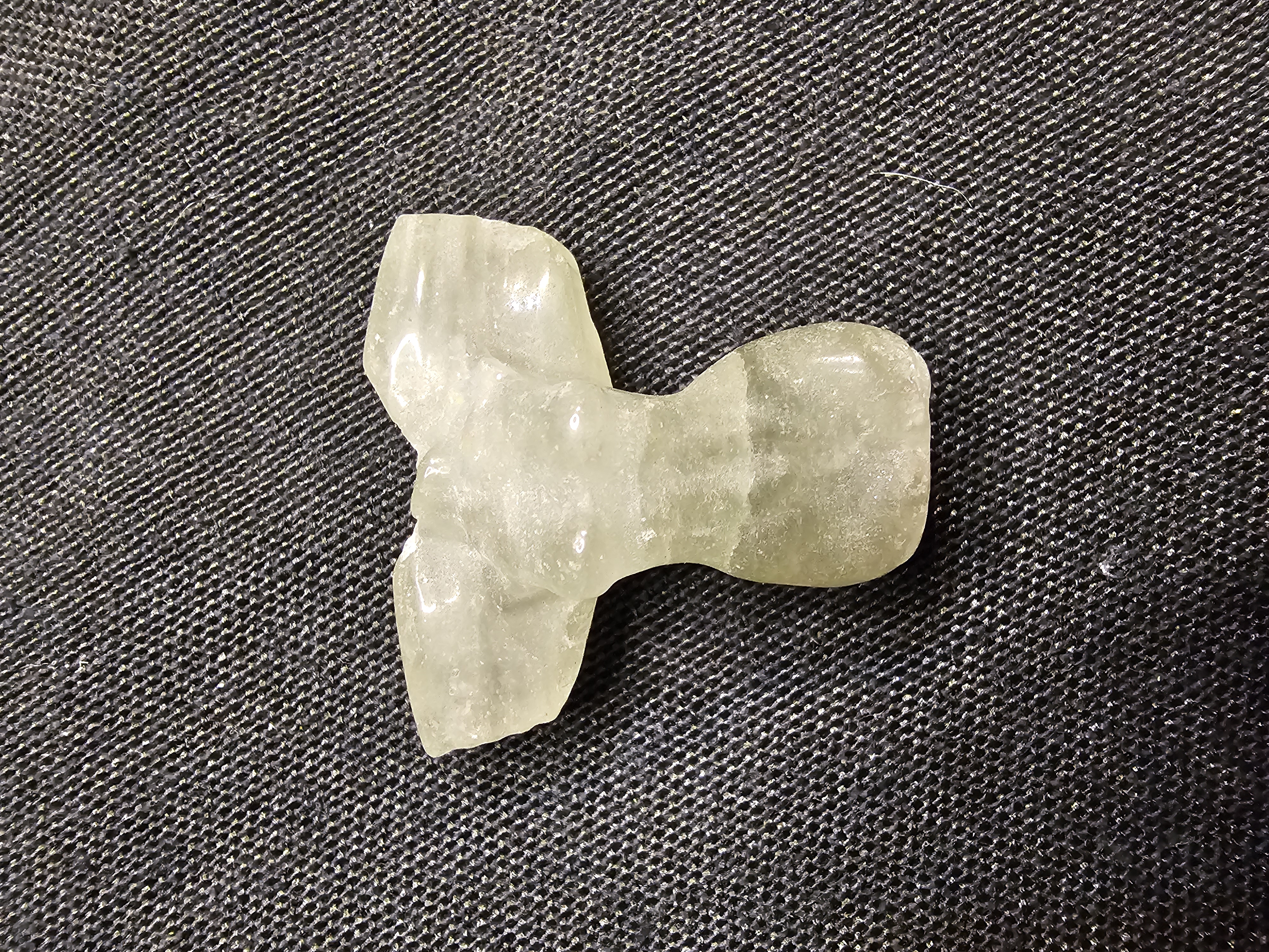 Clear quartz miniature Faery lady body carving