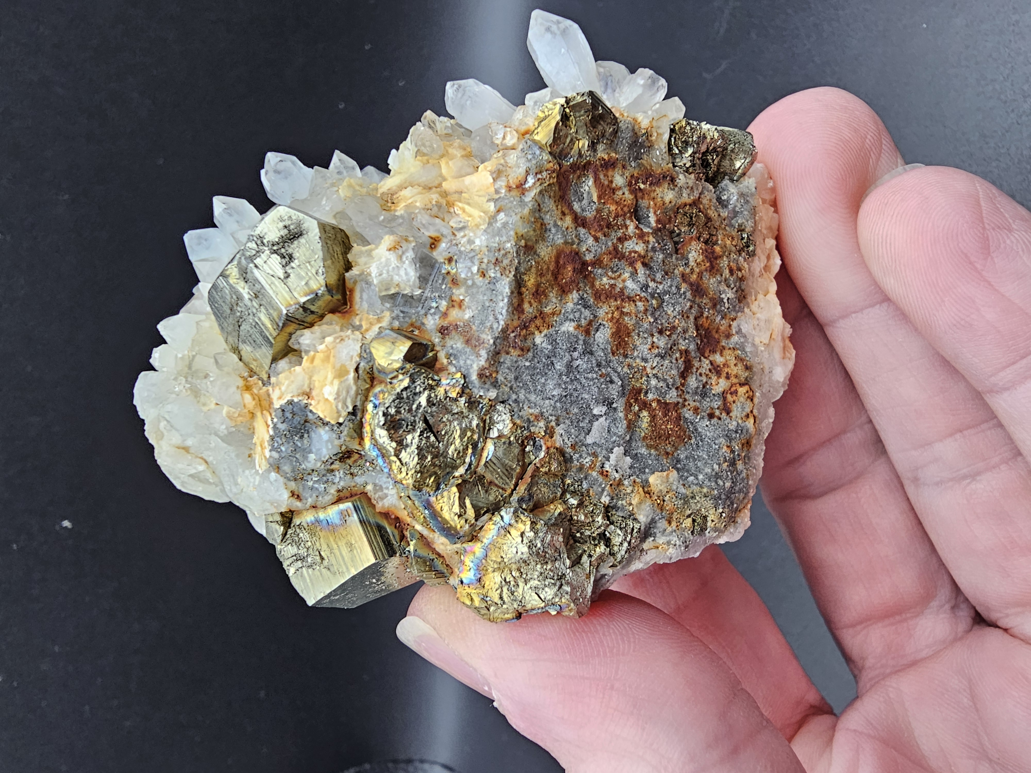 Great Hematite Quartz and Pyrite Raw Specimen!