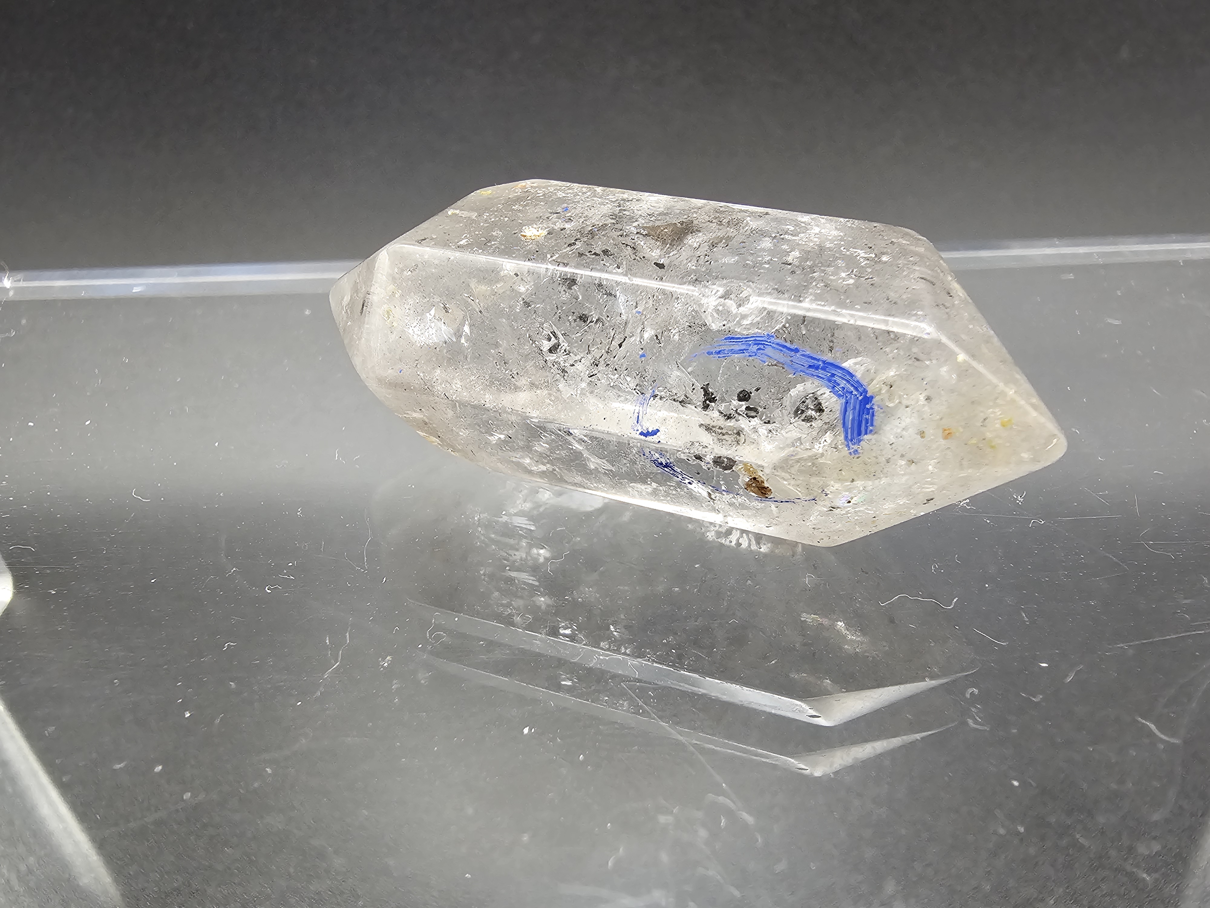 High Quality Polished Enhydro With Black Inclusion That Moves!