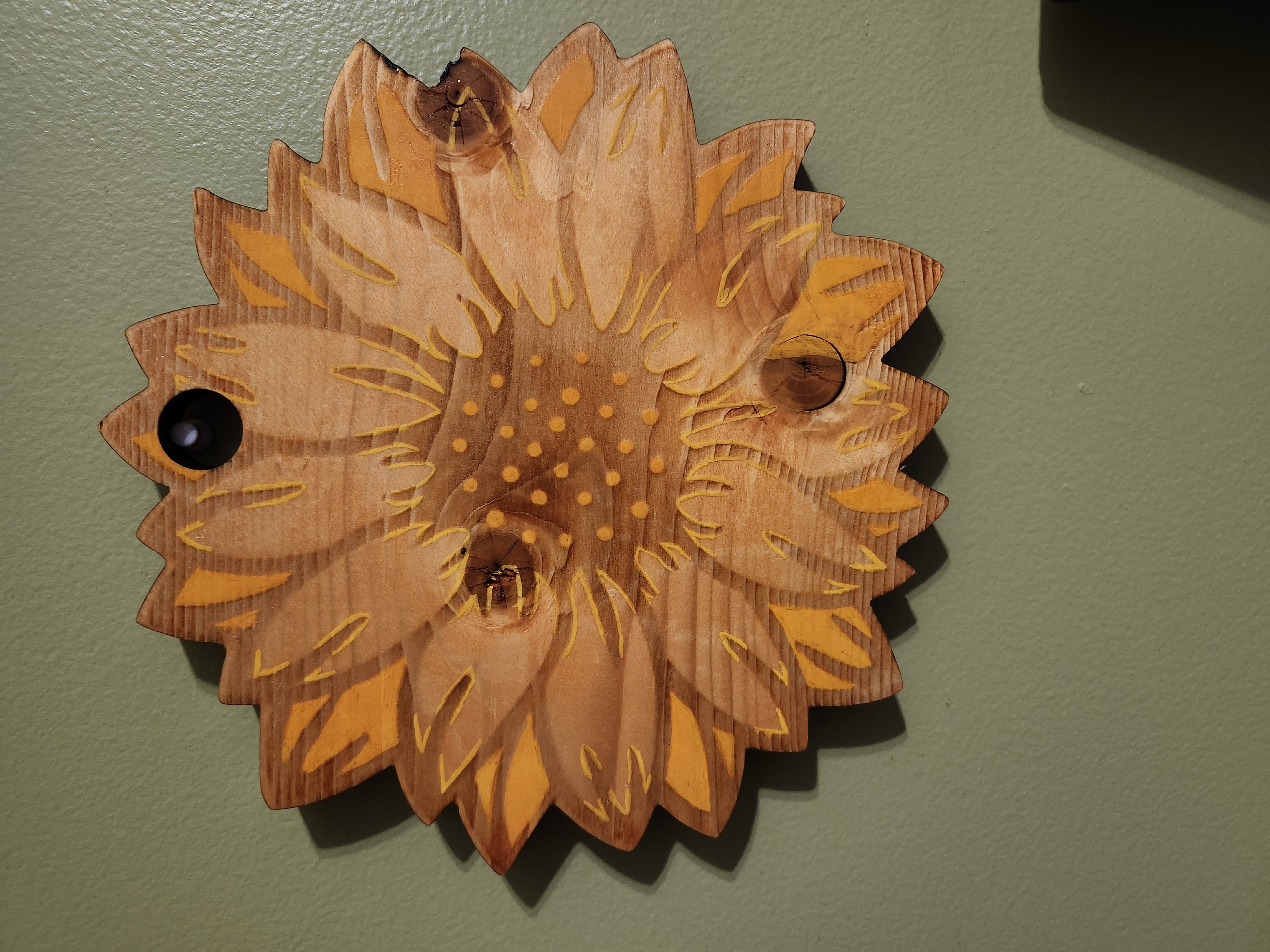 Wooden Sunflower Wall ART