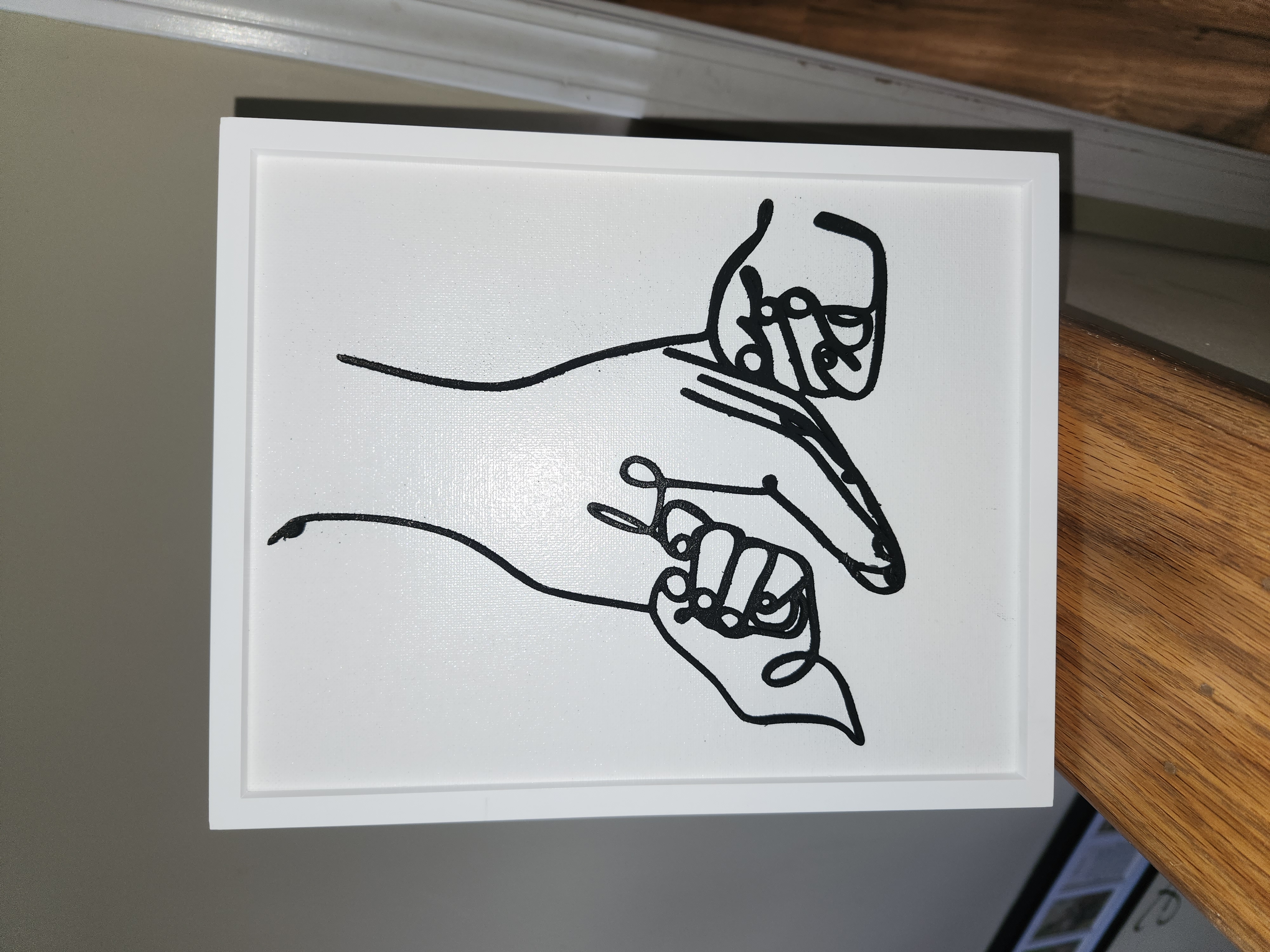 Minimalist Line Art Hand Drawing Mother and Children