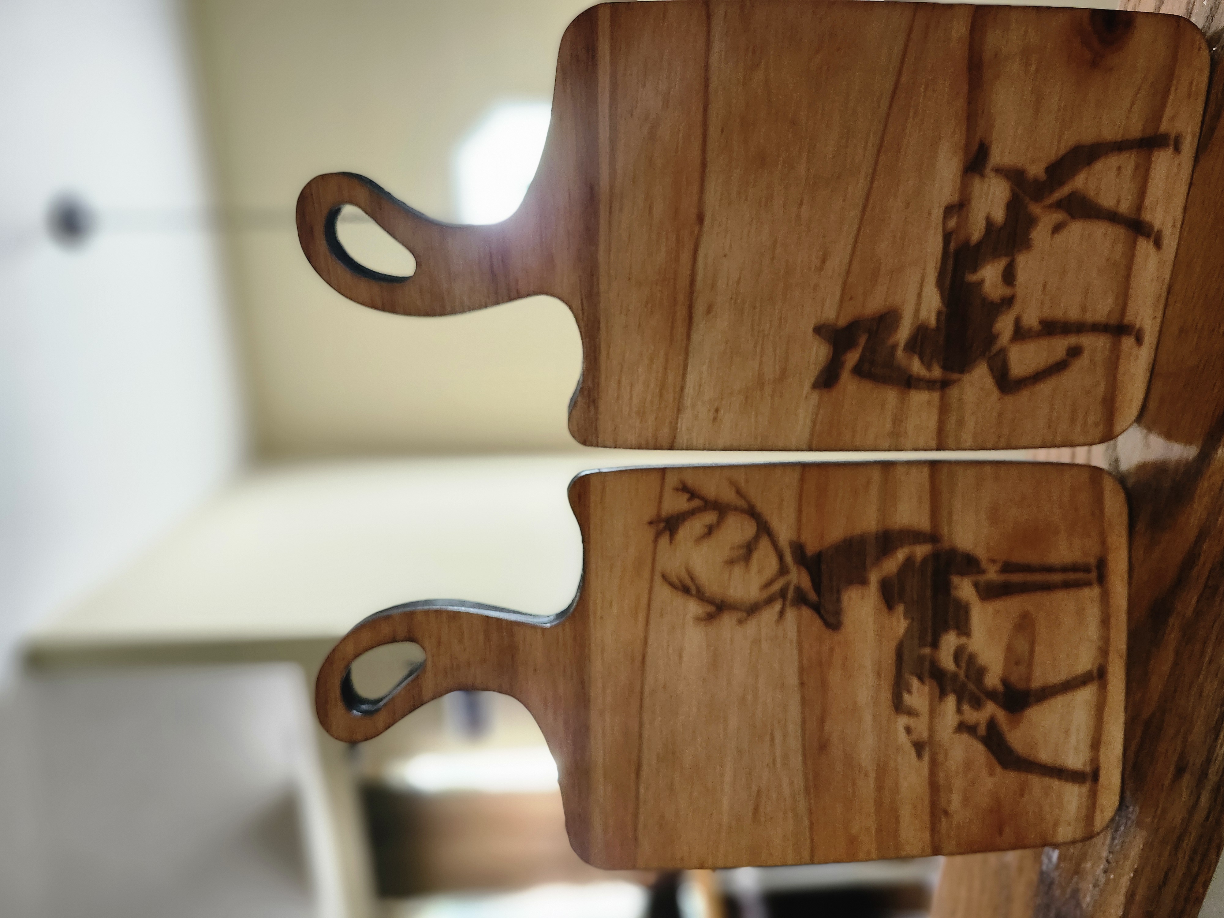 Buck and Doe Matching Decorative Cutting Boards