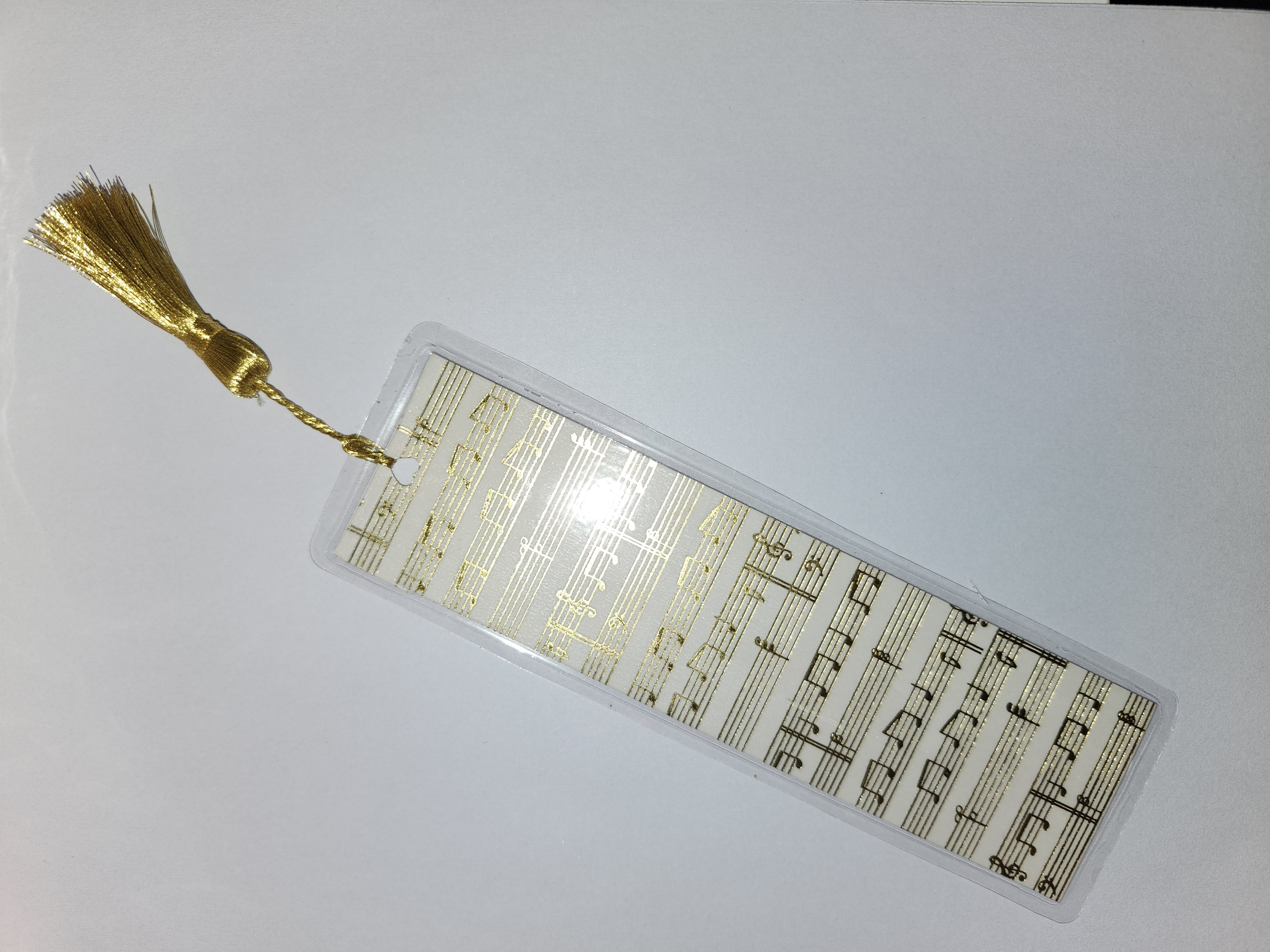 Gold Music Notes Bookmark with Tassel by: Lilly