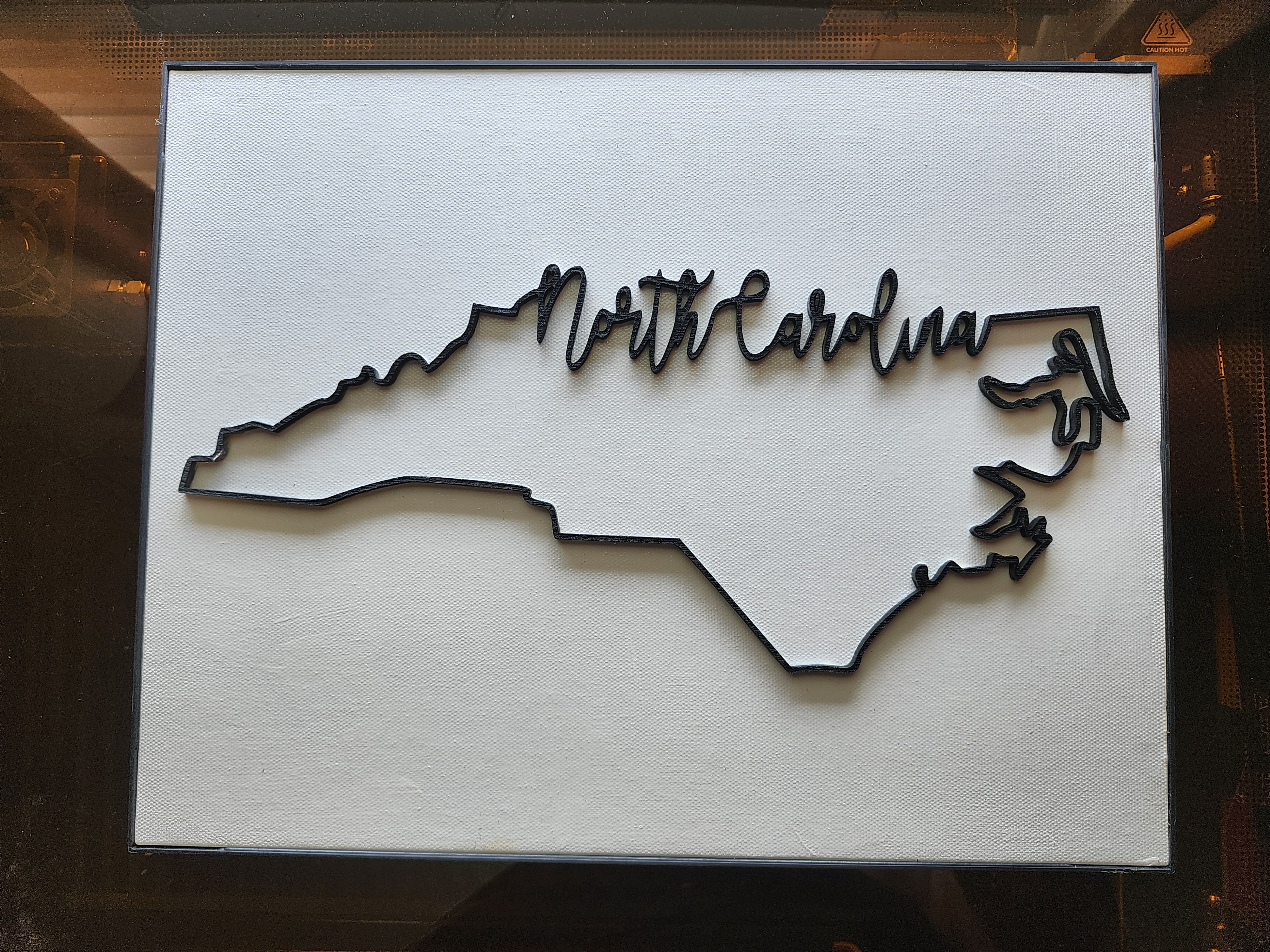 North Carolina State Outline Wall Art